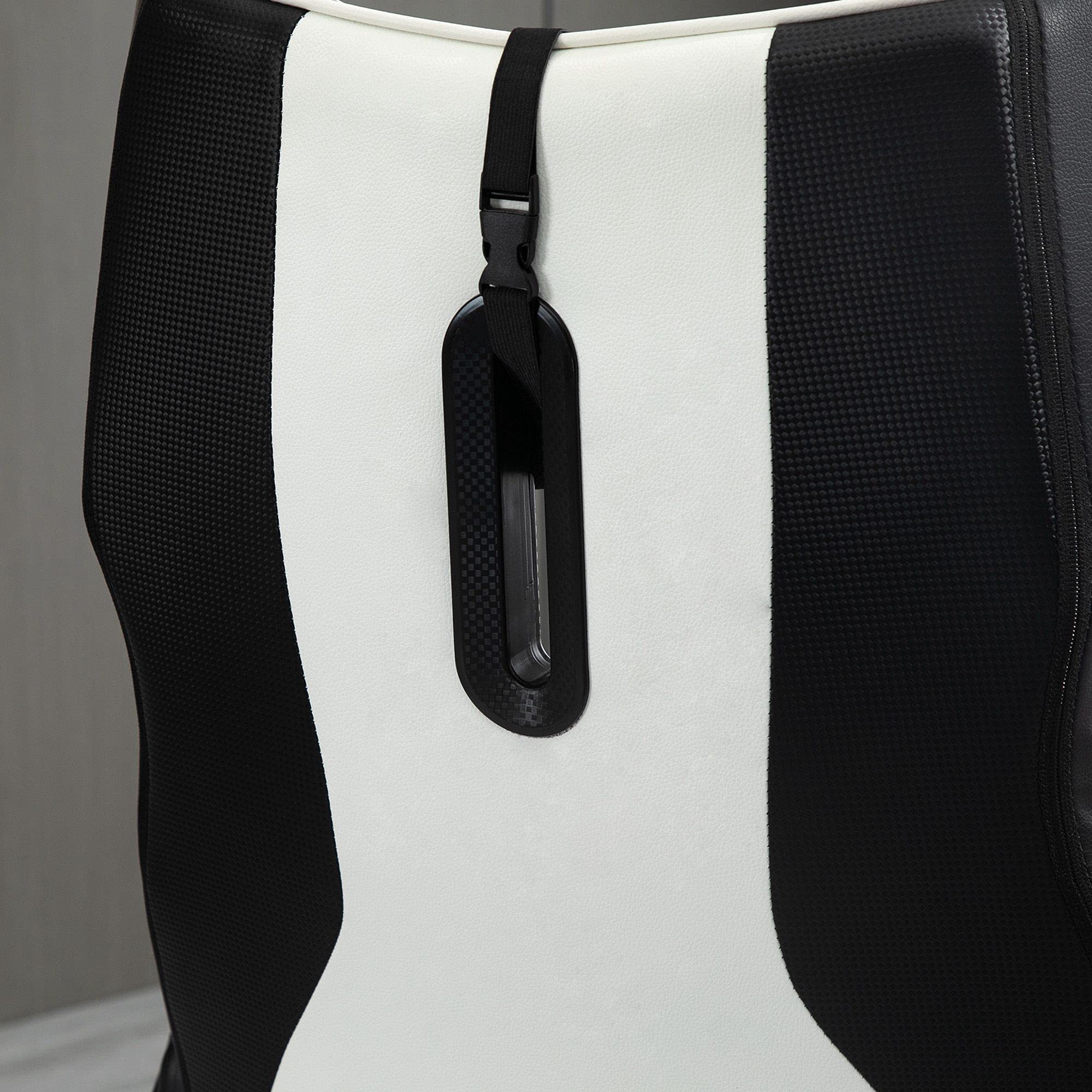 Vinsetto Fauteuil Gamer Chaise de Jeu Gaming pivotante 360° Ergonomique Hauteur réglable accoudoirs revelables Coussin têtière Inclus revêtement Similicuir 67 x 70 x 106-112 cm Blanc et Noir