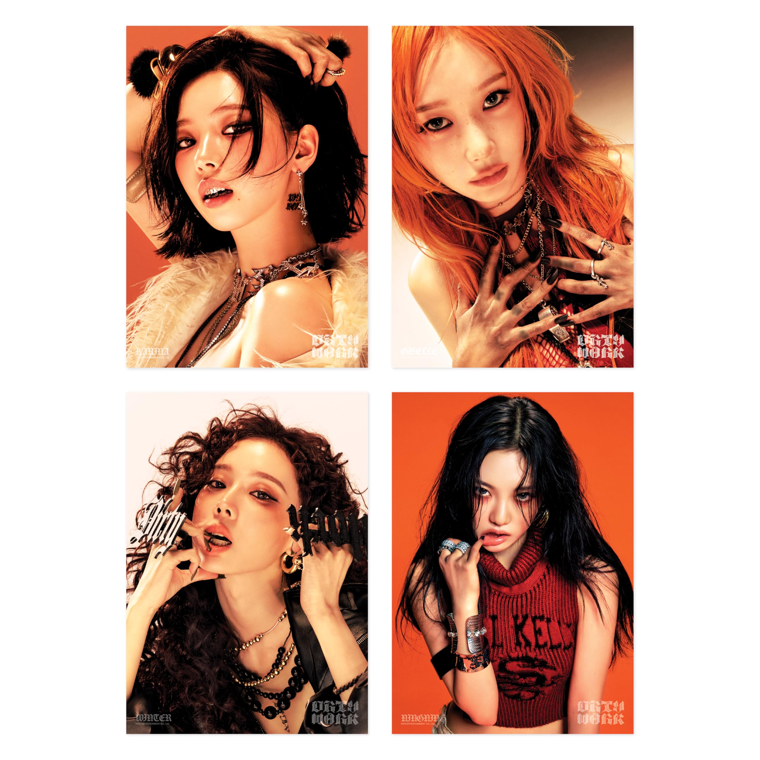 Amazon.com: aespa Official Merch Dirty Work A4 Photo