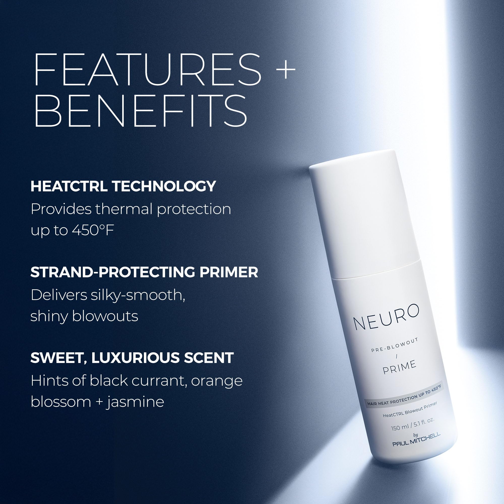 Neuro by Paul Mitchell Prime HeatCTRL Blowout Primer, For Blow-Drying All Hair Types