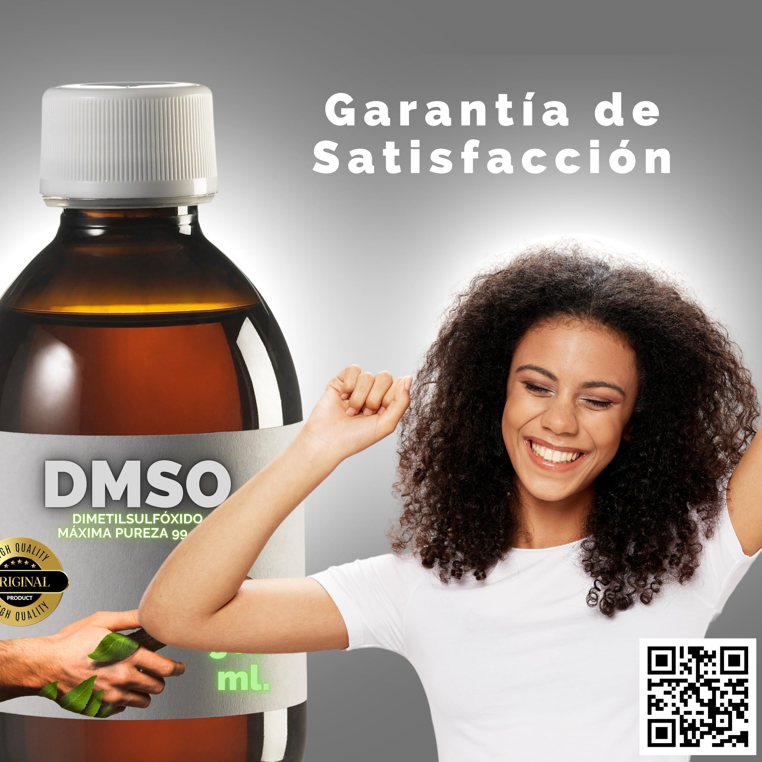 2 X DMSO 250 ml. 99,9% Pureza Con Gotero | Dimetilsulfóxido Calidad Ph Eur | Regalo Frasco125ml + Difusor + Vasito Dosificador | Frascos Ámbar de Laboratorio | Precinto de Seguridad