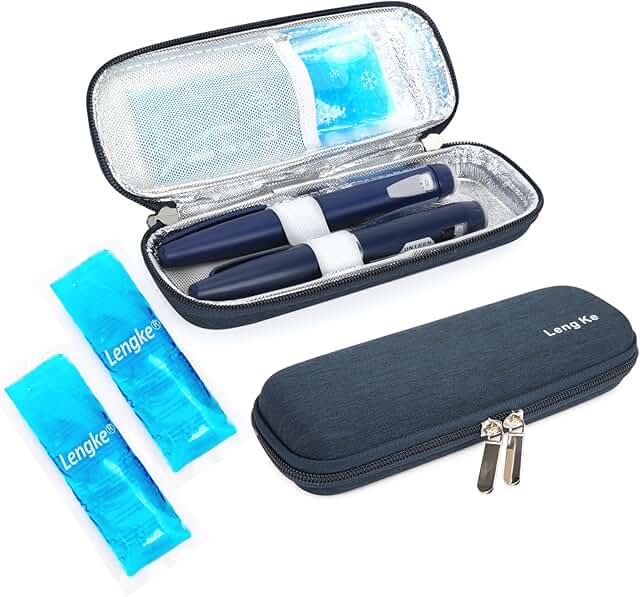 YOUSHARES Medicine Cool Bag with 2PCS Ice Packs - Insulin Case Medicine ...