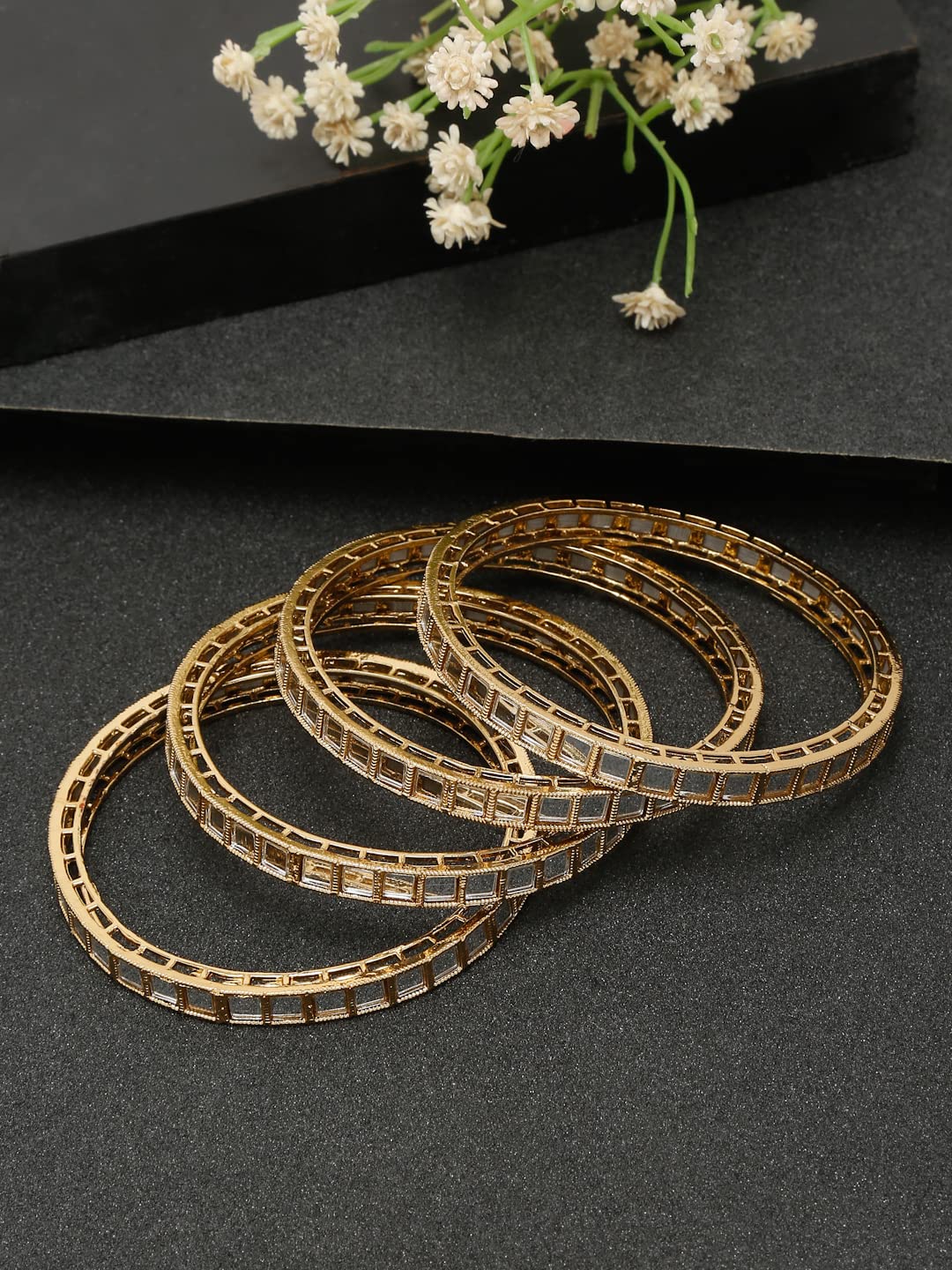 Celebrity Inspired Gold Plated Bangles for Women
