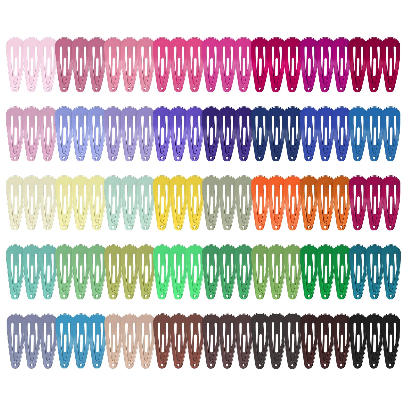 Photo 1 of 120pcs 1.2in Mini Snap Hair Clips For Baby Toddler Girl Barrette, Colorful