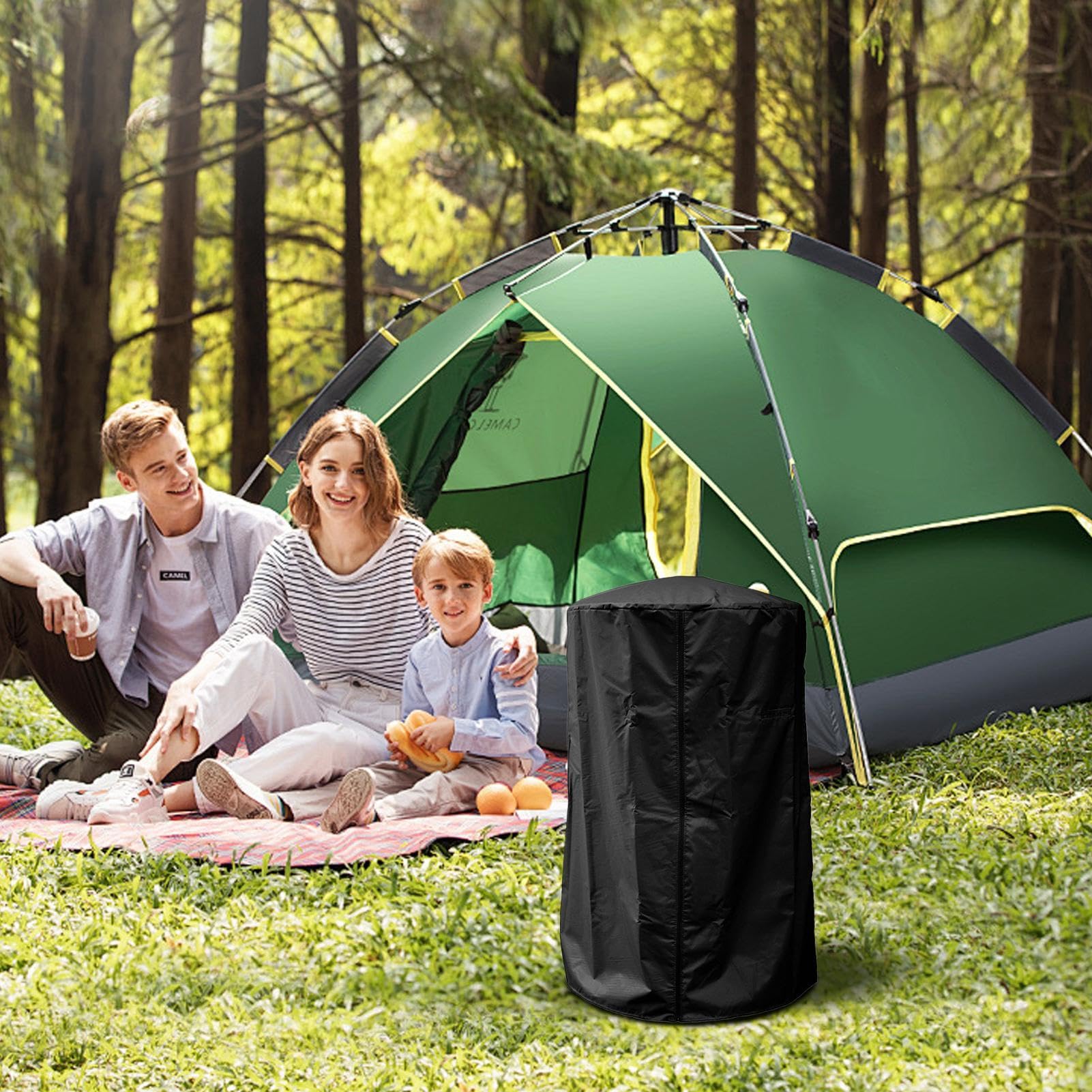 Coperture per riscaldatori da patio, copertura antipolvere per stufa a propano per stufa esterna, protezione impermeabile per apparecchiature di riscaldamento da giardino e campeggio, 96,5 x 61 x 61