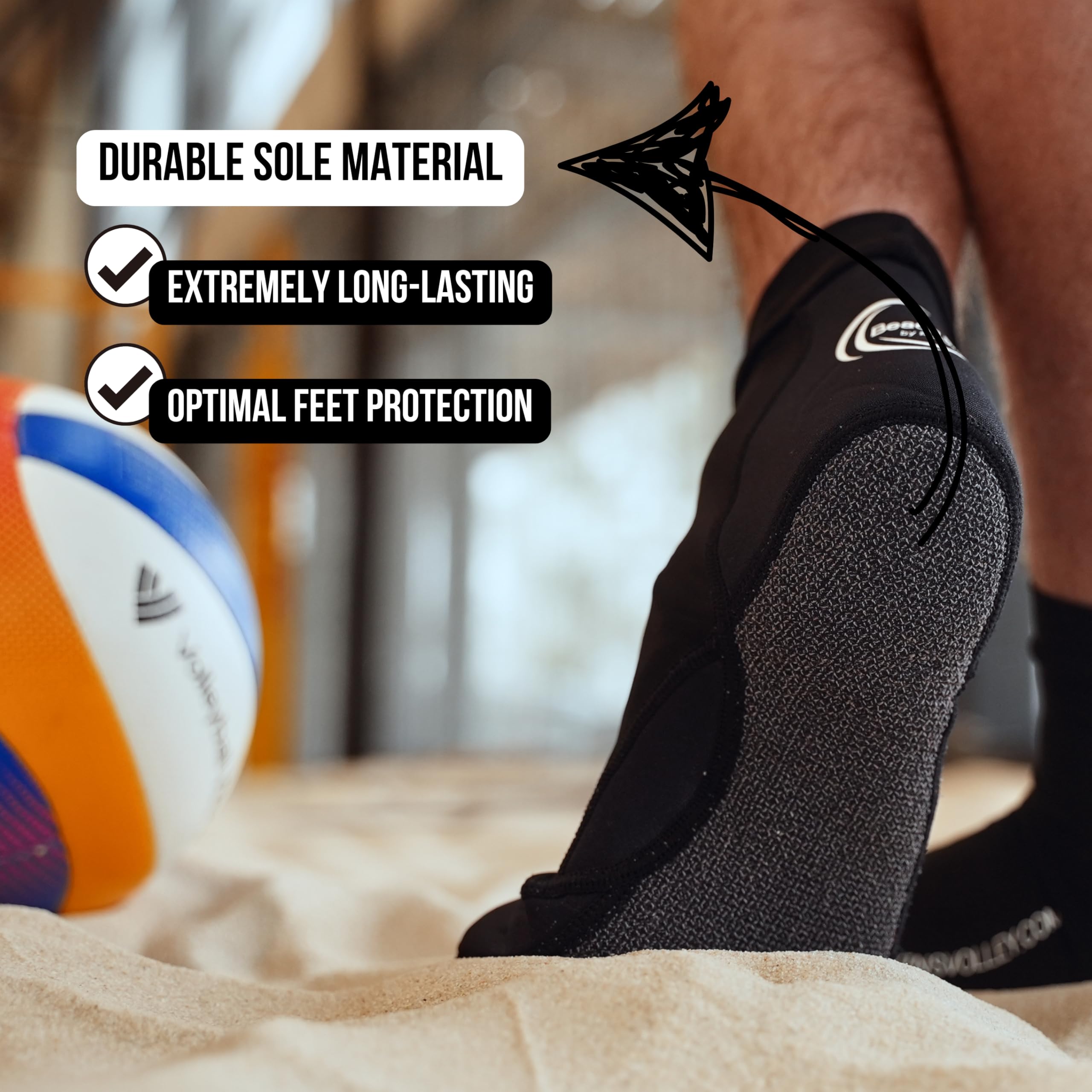 Beachsocks Chaussettes de plage design professionnel pour le sport sur la plage – beach-volley, football, tennis