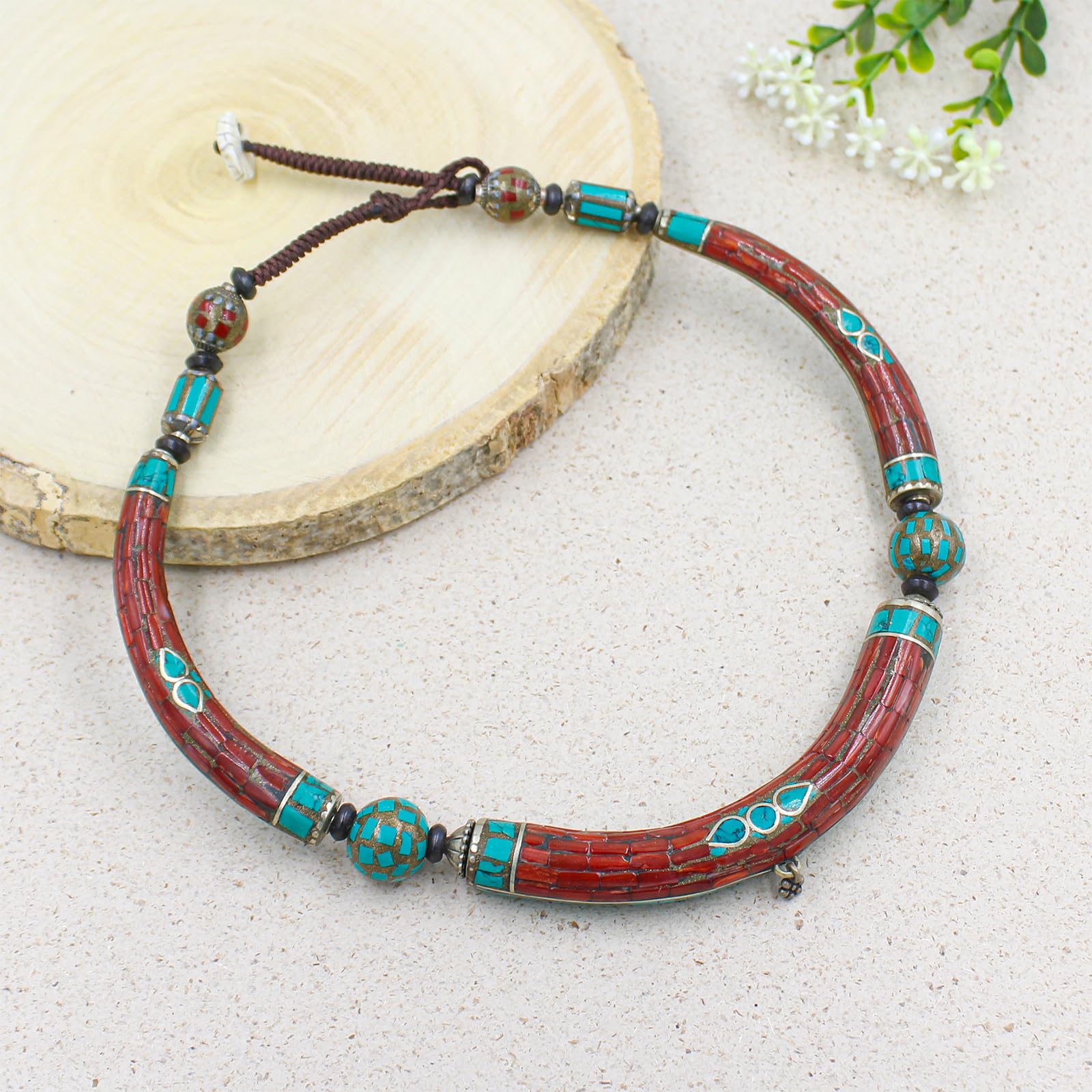 Collana Kragen Etnica Boho Statement Artigianale Fashion