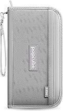 POPCUBE Large Polyester Travel Passport Cover for Men & Women with RFID Blocking- Passport Holder for Upto 4 passports- Passport Pouch with Removable Hand Strap. (Grey)