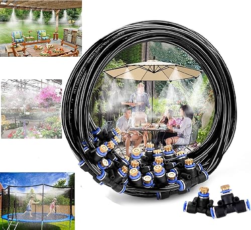 Miniatura 7 de H&G Lifestyles - Rociadores para el sistema de rociado del patio. boquillas de niebla, adaptador de latón para el jardín del patio, paraguas de