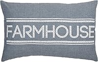 Vista 7 de VHC Brands Sawyer Mill - Almohada decorativa familiar azul para sofá, sofá o cama, 14 x 22 pulgadas