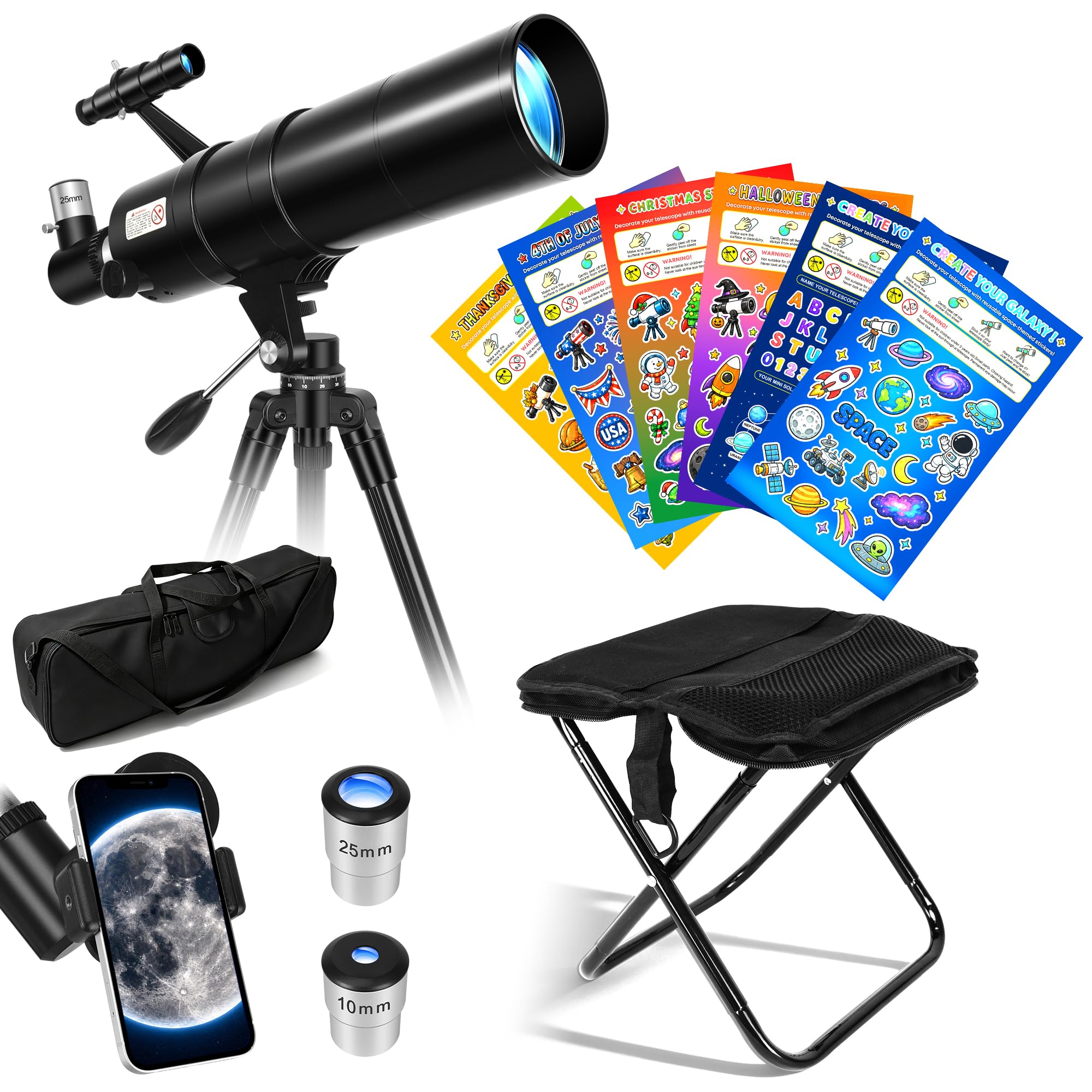 Feicosky Telescope for Adults & Kids High Powered 90mm Aperture 600mm | Refractor telesco…