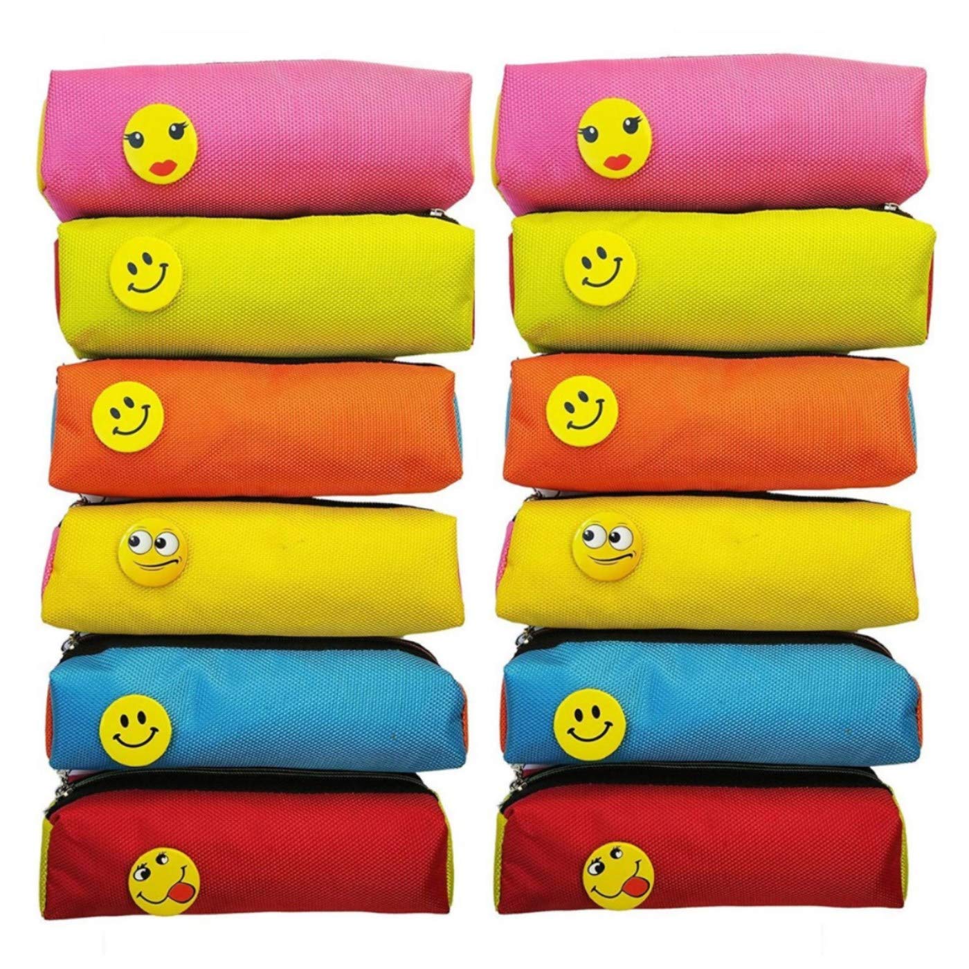ShubhKraft Polyester Birthday Return Gift In Bulk For Kids/Zip Closure Smiley Stationery Pouch/Pencil Box For Girls (Pack Of 12, Multicolor) (B09ZKZWMFH) Amazon Price History, Amazon Price Tracker