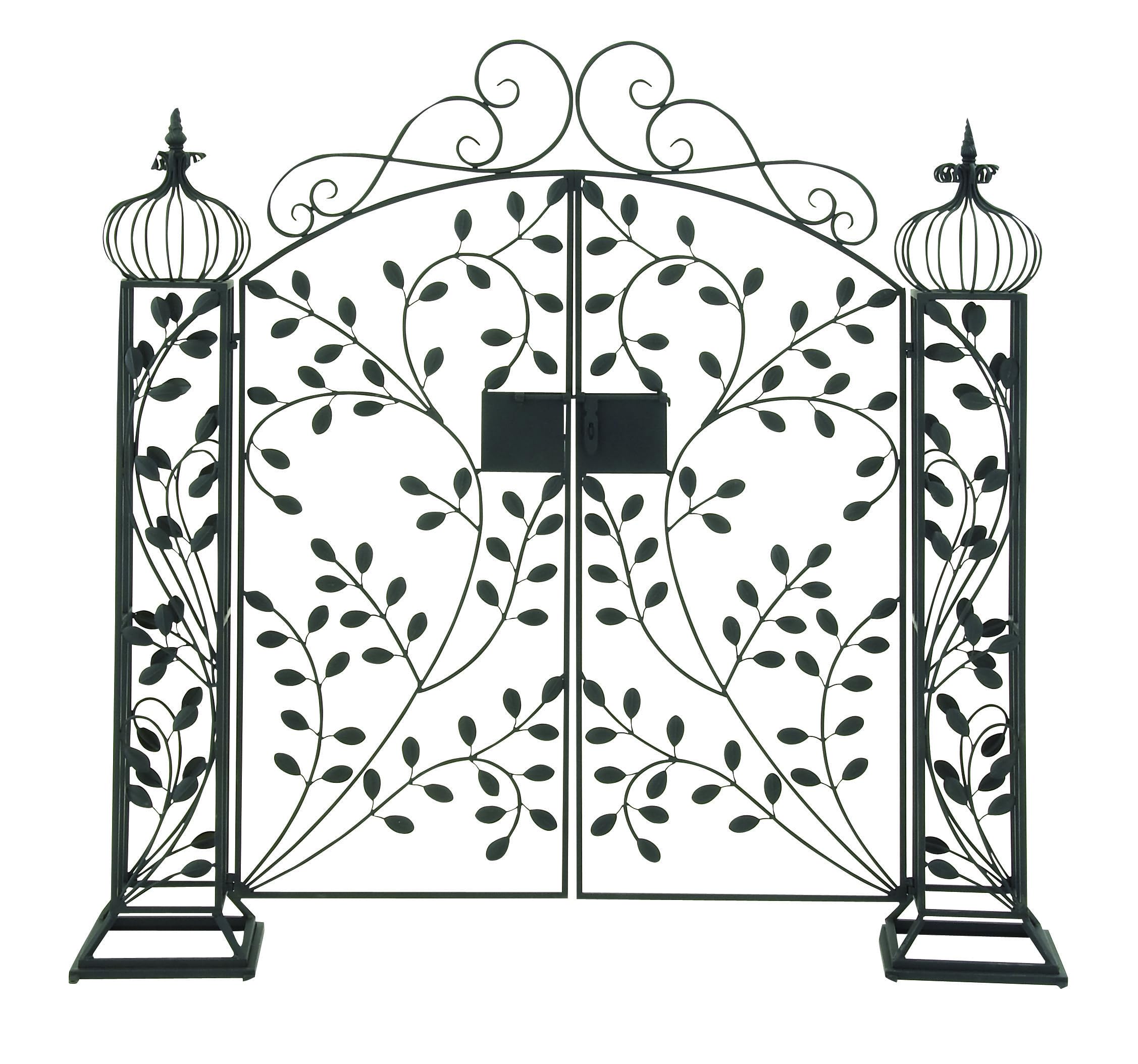 Deco 79 Metal Scrollwork Arched Gate Garden Arbor