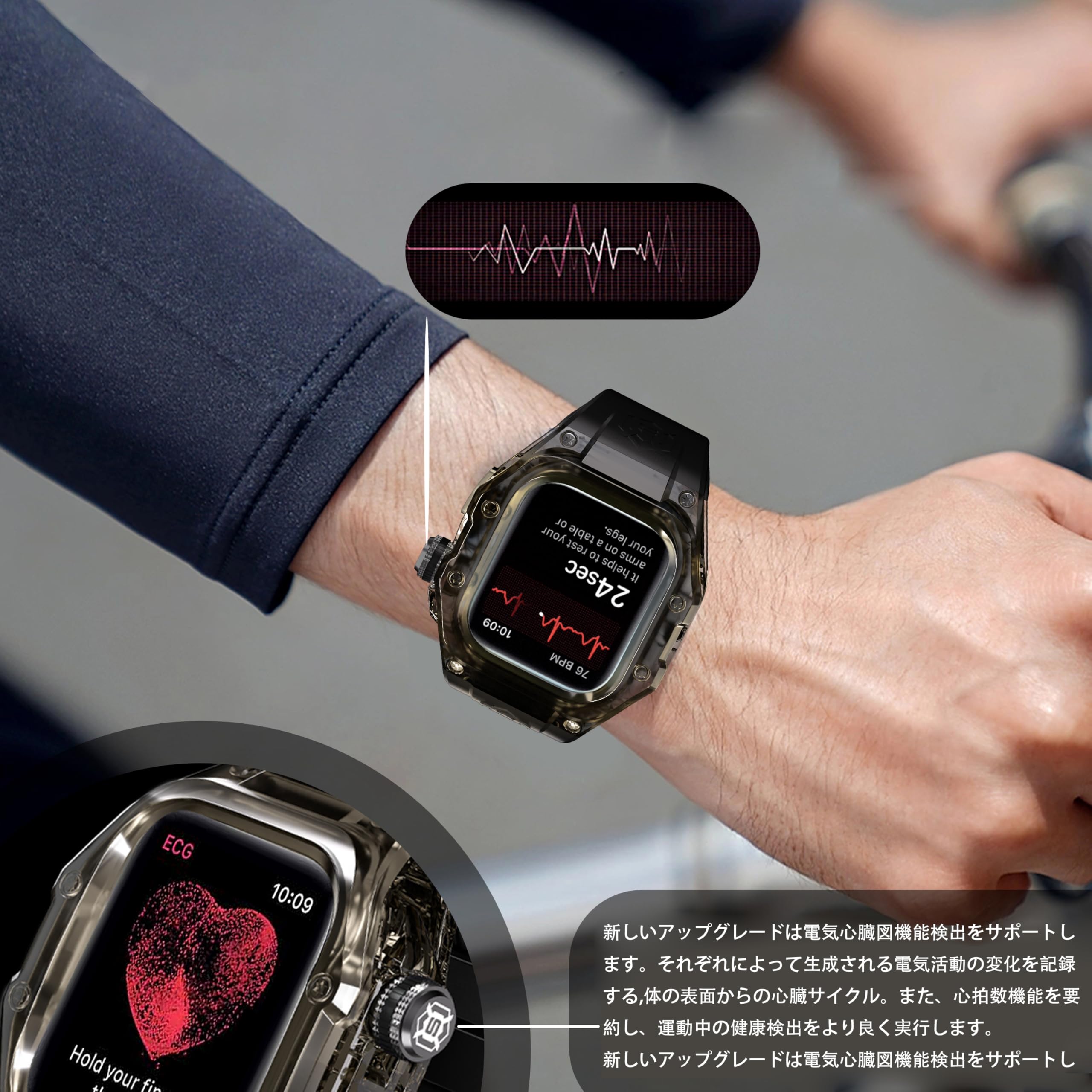 Amazon.co.jp: WOAINI 防水ケースApple Watch 46mm対応バンド一体対応 
