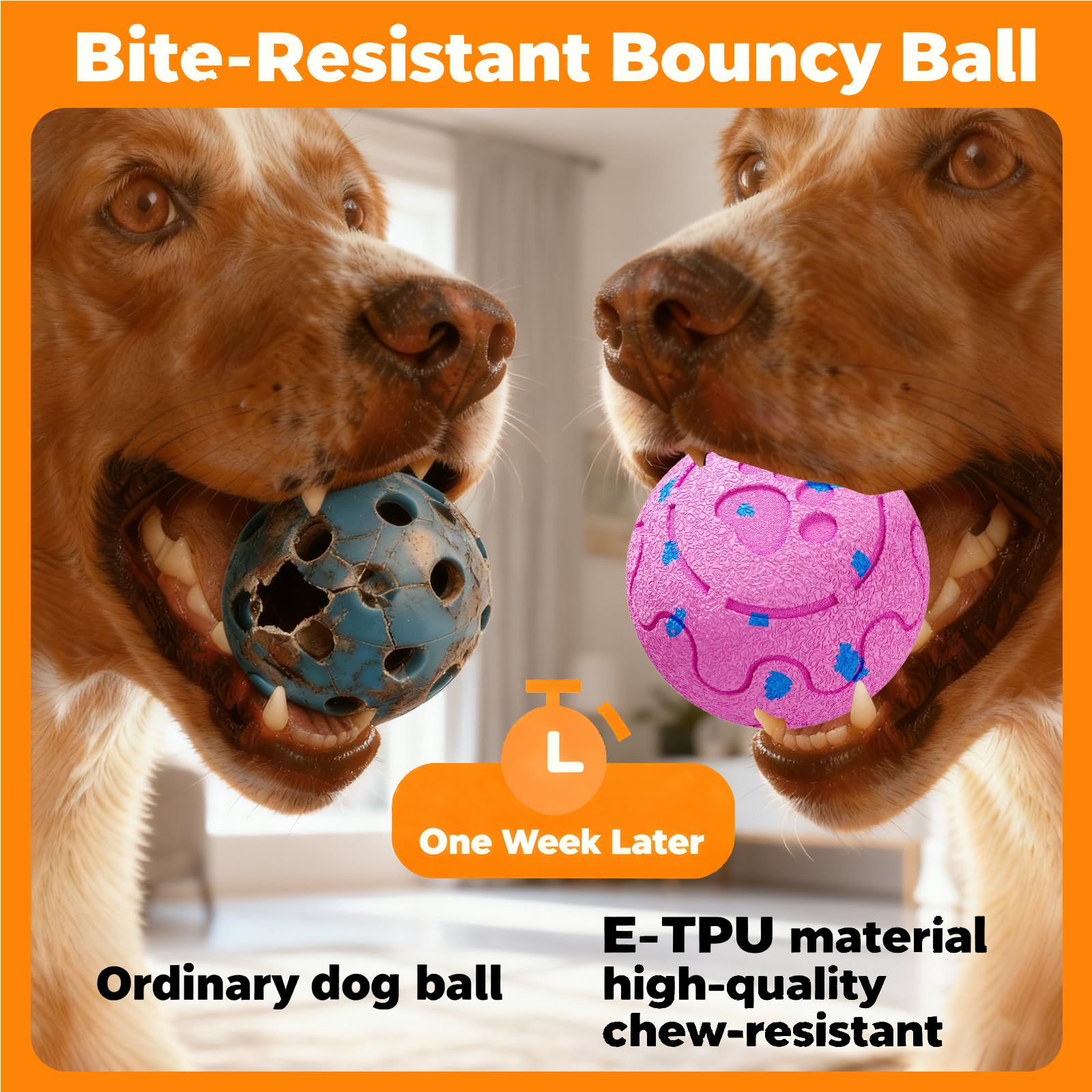 Active Rolling Wicked Ball - Juguete para perros que se mueve automáticamente y salta, evita obstáculos inteligentes, material E-TPU, IP54 impermeable, bola interactiva para perros medianos