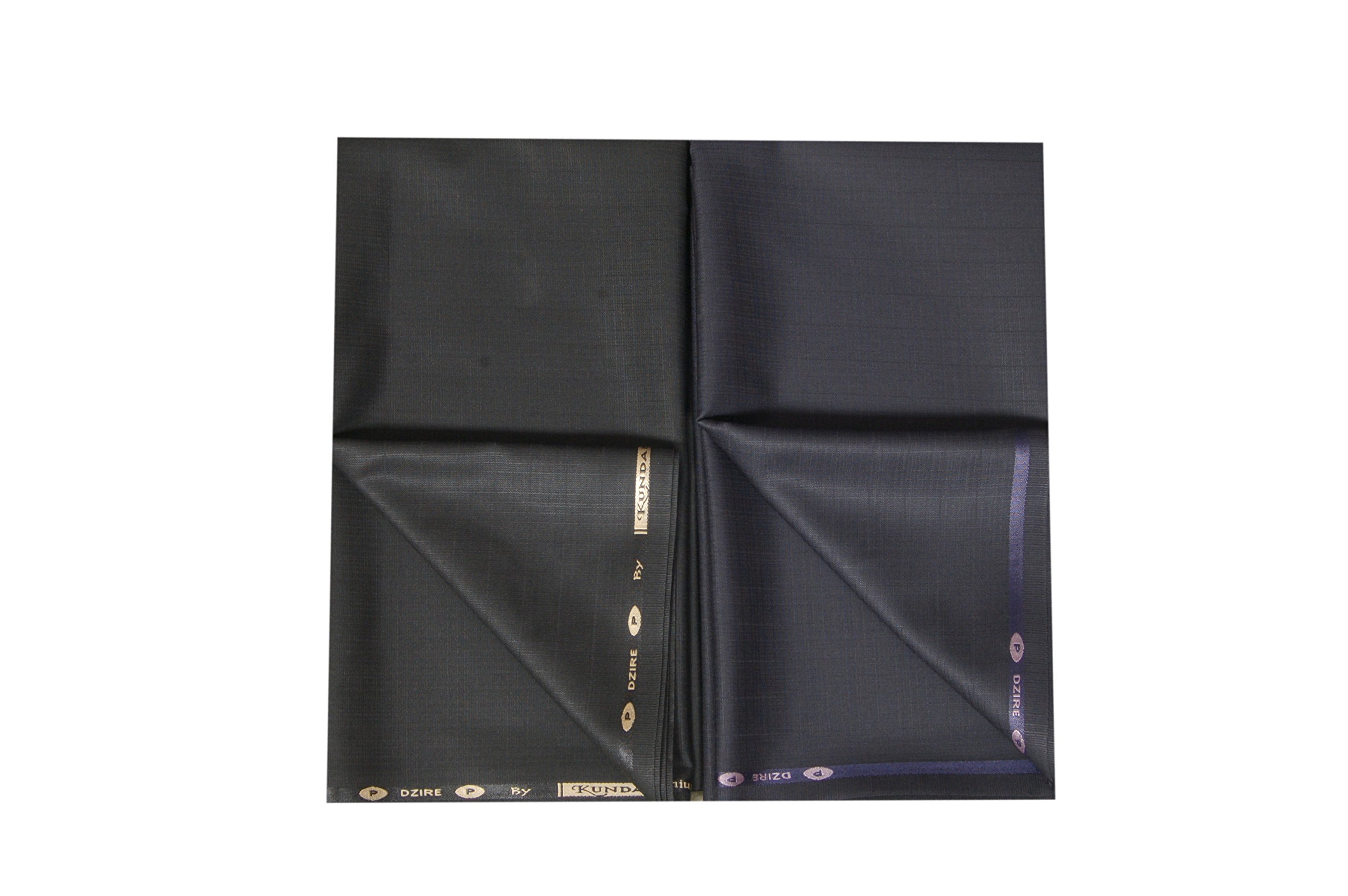 kundan sulz gwalior Men's Executive Trouser Fabric Combo Set ( Pack of 2 Pant Piece ) ( Black & Blue )-picture-37