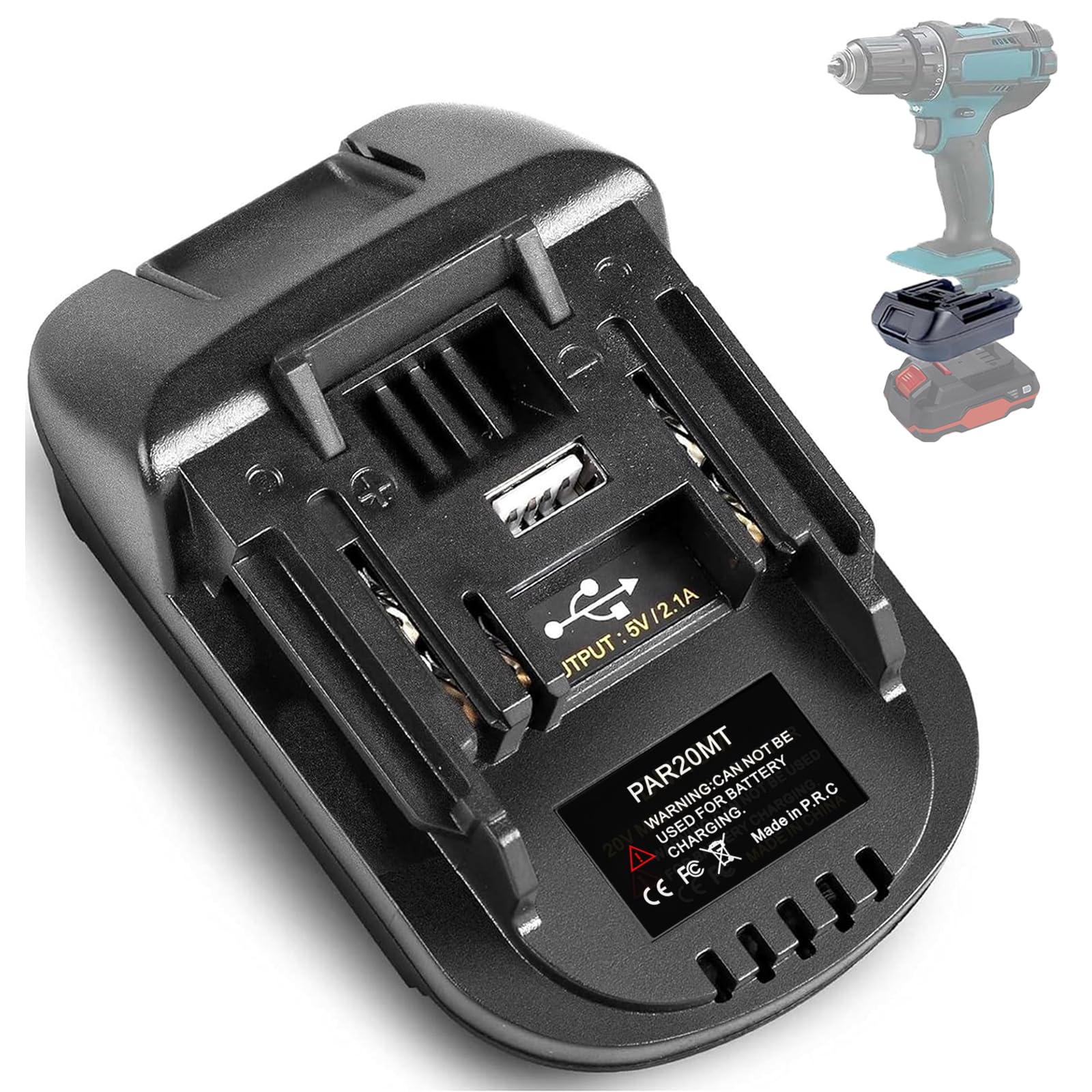 TPDL Adaptador de batería Parkside para herramientas eléctricas Makita, convertidor para Parkside XTEAM serie 20 V Pap 20 B1 B3 A1 a Makita 18 V de iones de litio