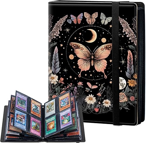 Carpeta de tarjetas de 4 bolsillos con capacidad para 160 tarjetas, carpeta de álbum de coleccionista de libros de tarjetas para Yugioh, MTG, TCG,