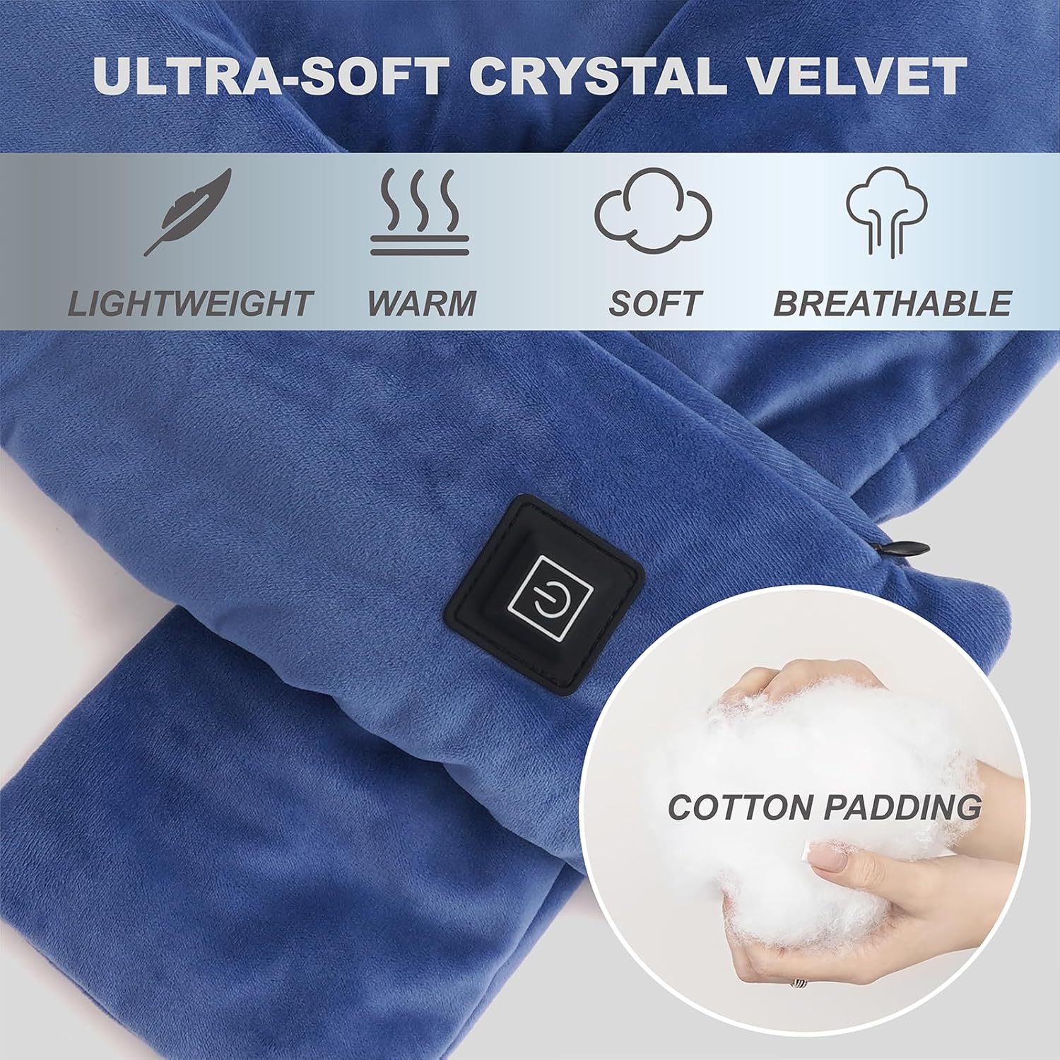 Heated Neck Wrap with 5000 mAh Power Bank, Cordless Heating Pad with Adjustable 3 Heat Settings, Soft Neck Warmer for Pain Relief, Muscle Relaxation, Portable Heated Neck Scarf - Image 2