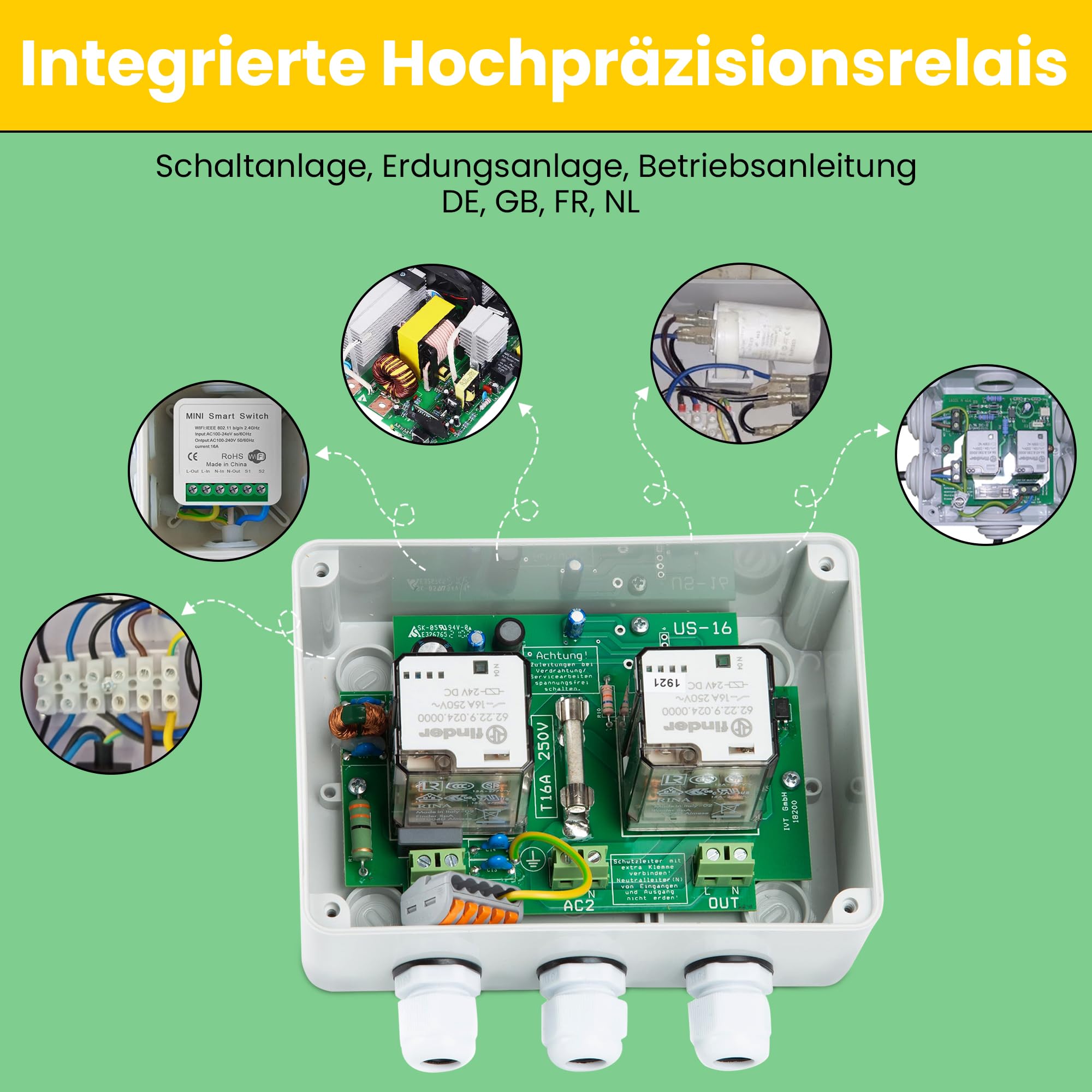 Offgridtec Stazione di commutazione per circuito prioritario di rete US-16, 230 V, 16 A, 3600 W