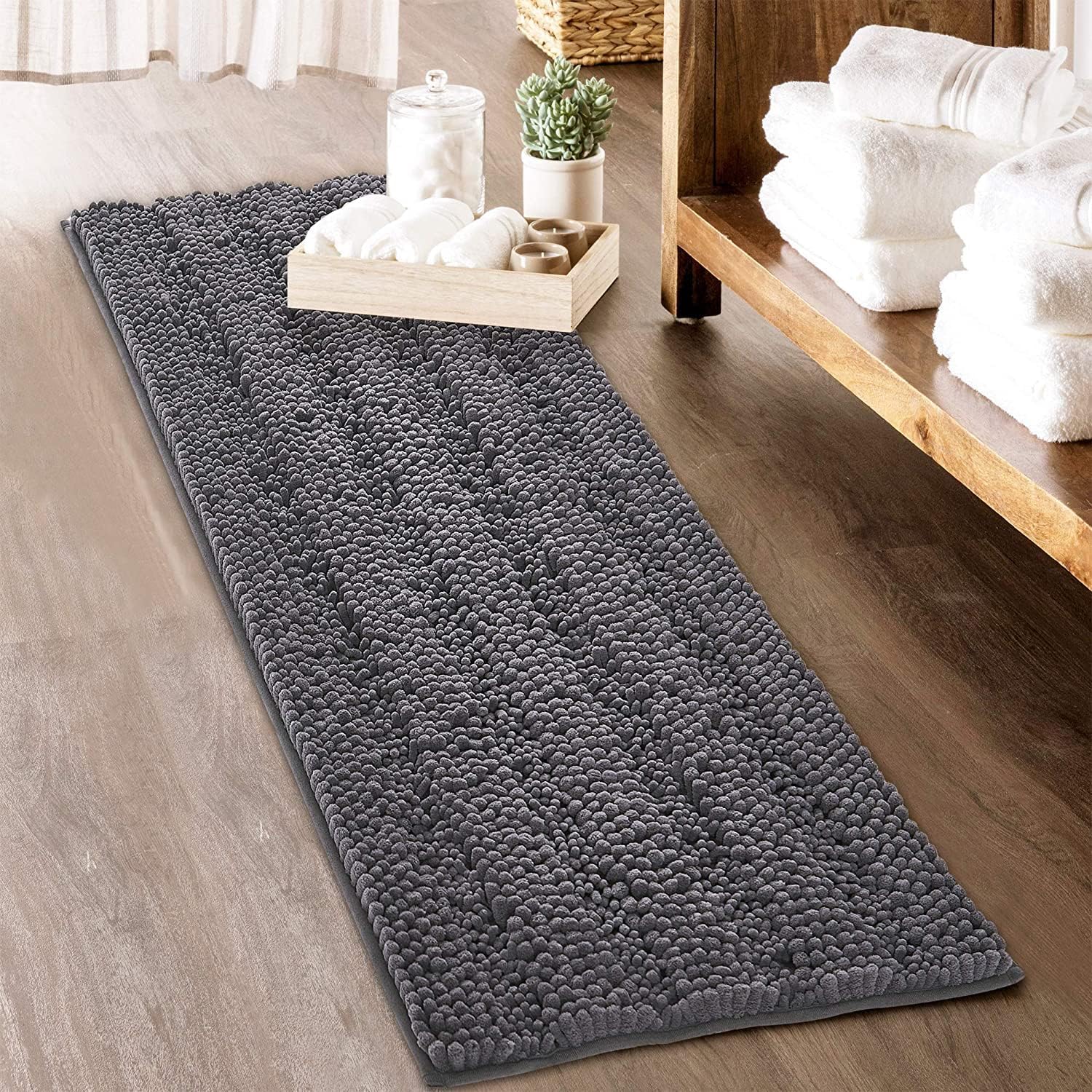 KGORGE Grey Bath Rugs – Soft Large Bathroom Rugs Farmhouse Floor Cover Water Absorbent Bath Mat Shower Carpet for Toilet Door Way Kitchen Kids Baby, 60″ x 24″, 1 Pc KGORGE Grey Bath Rugs – Soft Large Bathroom Rugs Farmhouse Floor Cover Water Absorbent Bath Mat Shower Carpet for Toilet Door Way Kitchen Kids Baby, 60″ x 24″, 1 Pc
