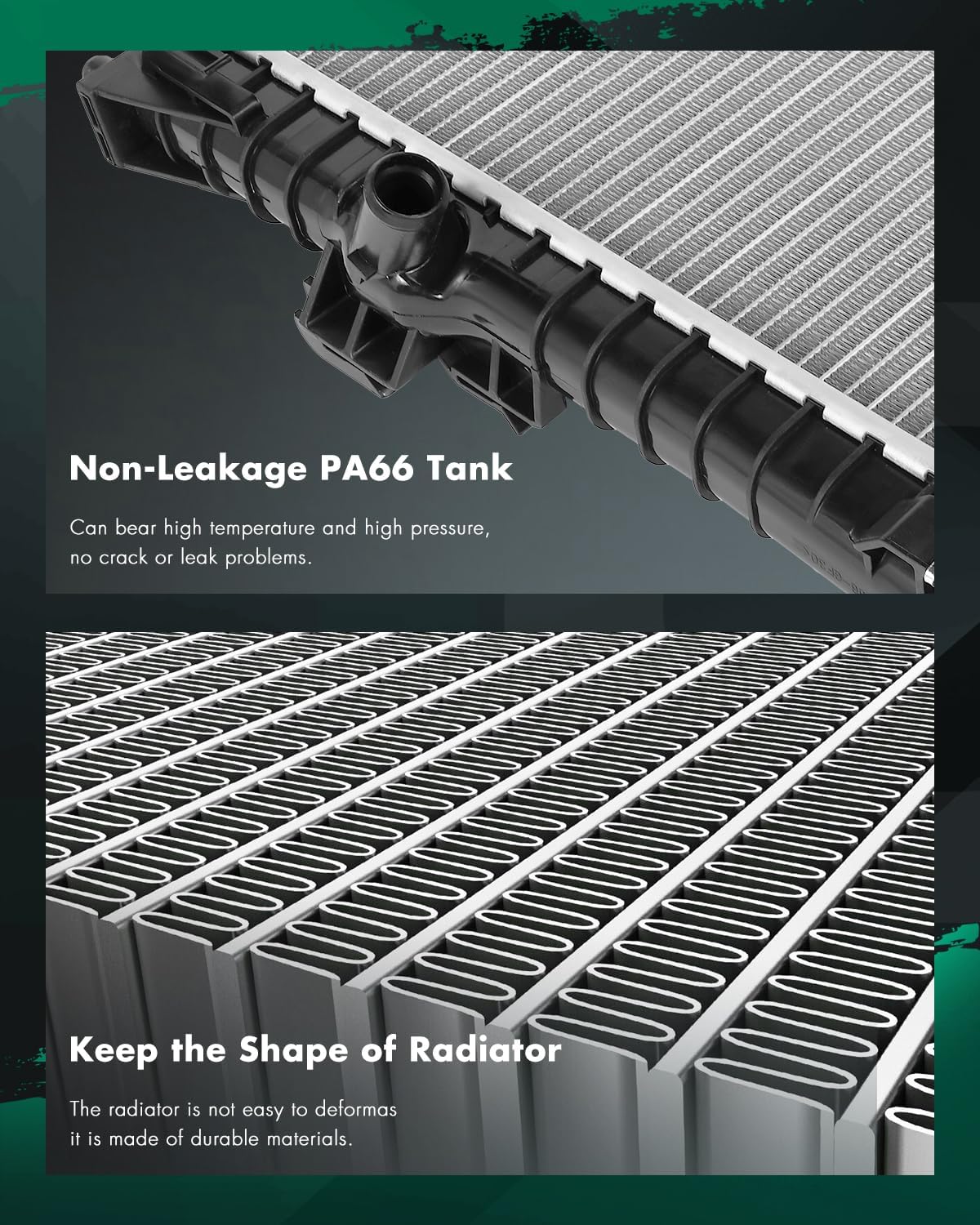 SCITOO Engine Coolant Radiator for 2011 for Ford for Explorer 3.5L 2010-2019 for Ford for Flex 3.5L 2013-2019 for Lincoln for MKT 3.5L 2010-2012 2019 for Lincoln for MKT 3.7L Replace 13195