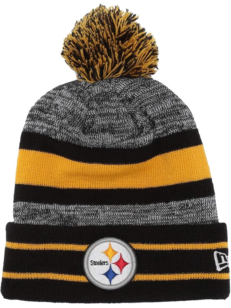 Black New Era Pittsburgh Steelers Pom Knit