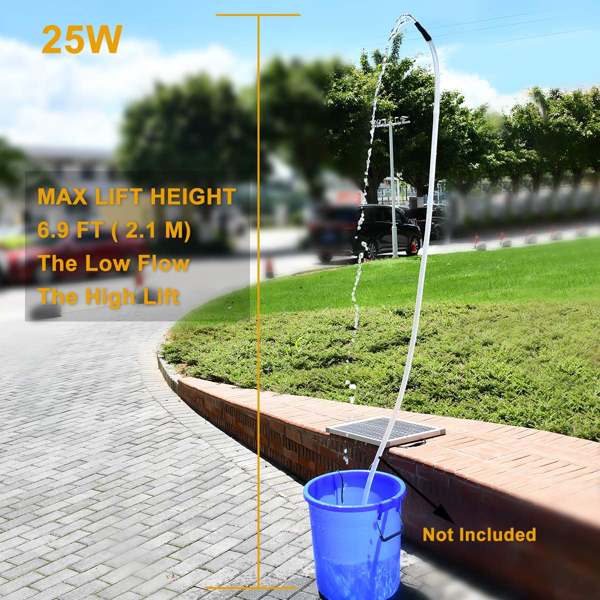 ECOWORTHY Solar Fountain Water Pump Kit 25 W, 410GPH Submersible