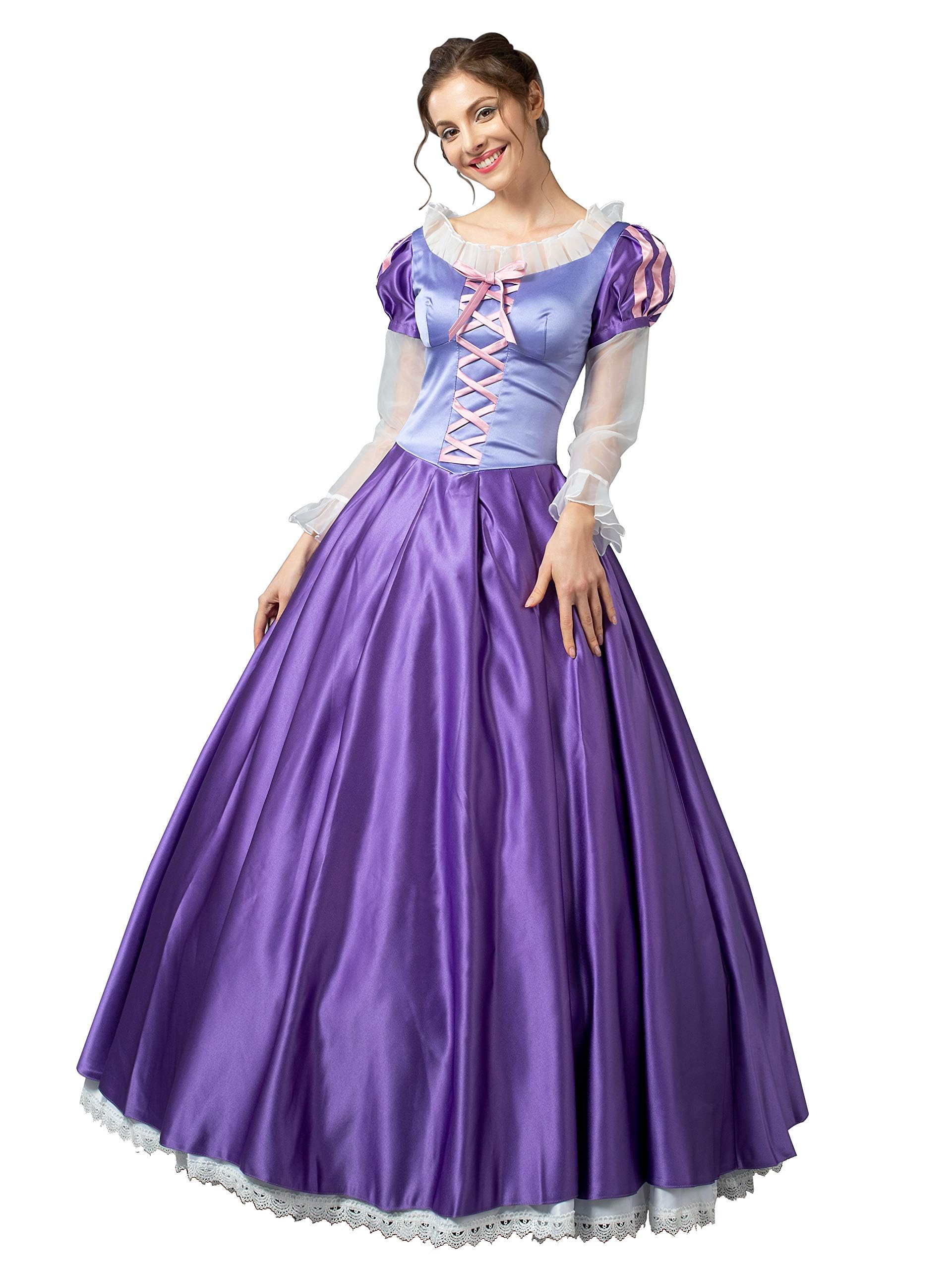 Costumes de princesse Raiponce pour adultes, tailles XS-XXXL, pour Halloween /Carnaval, costumes de cosplay Tangled 30  200000532