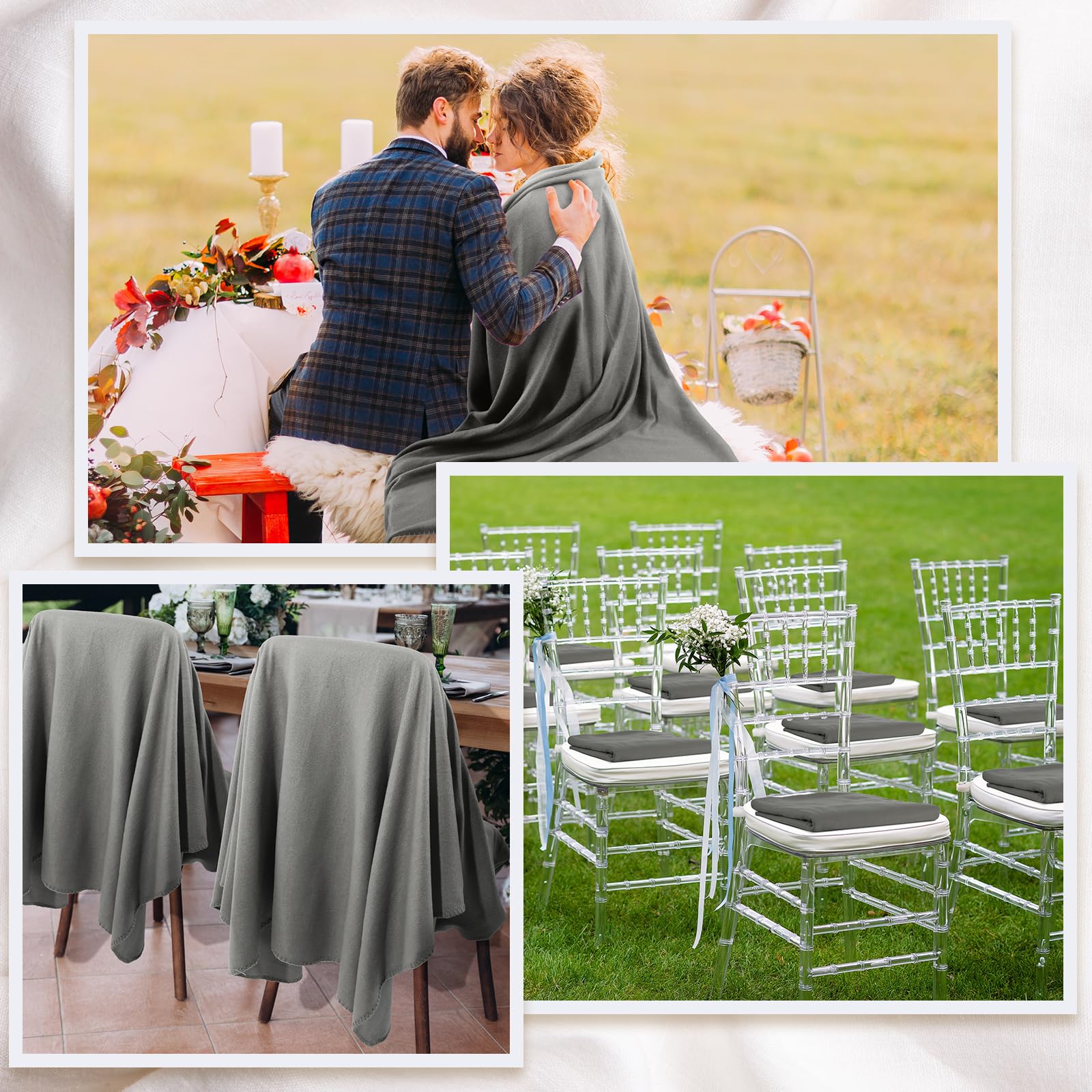 Buryeah 10 coperte in pile, morbide e calde, comode e leggere, in pile felpato, per casa, letto, divano, ufficio, matrimoni, viaggi, campeggio (grigio scuro, 127 x 180 cm)