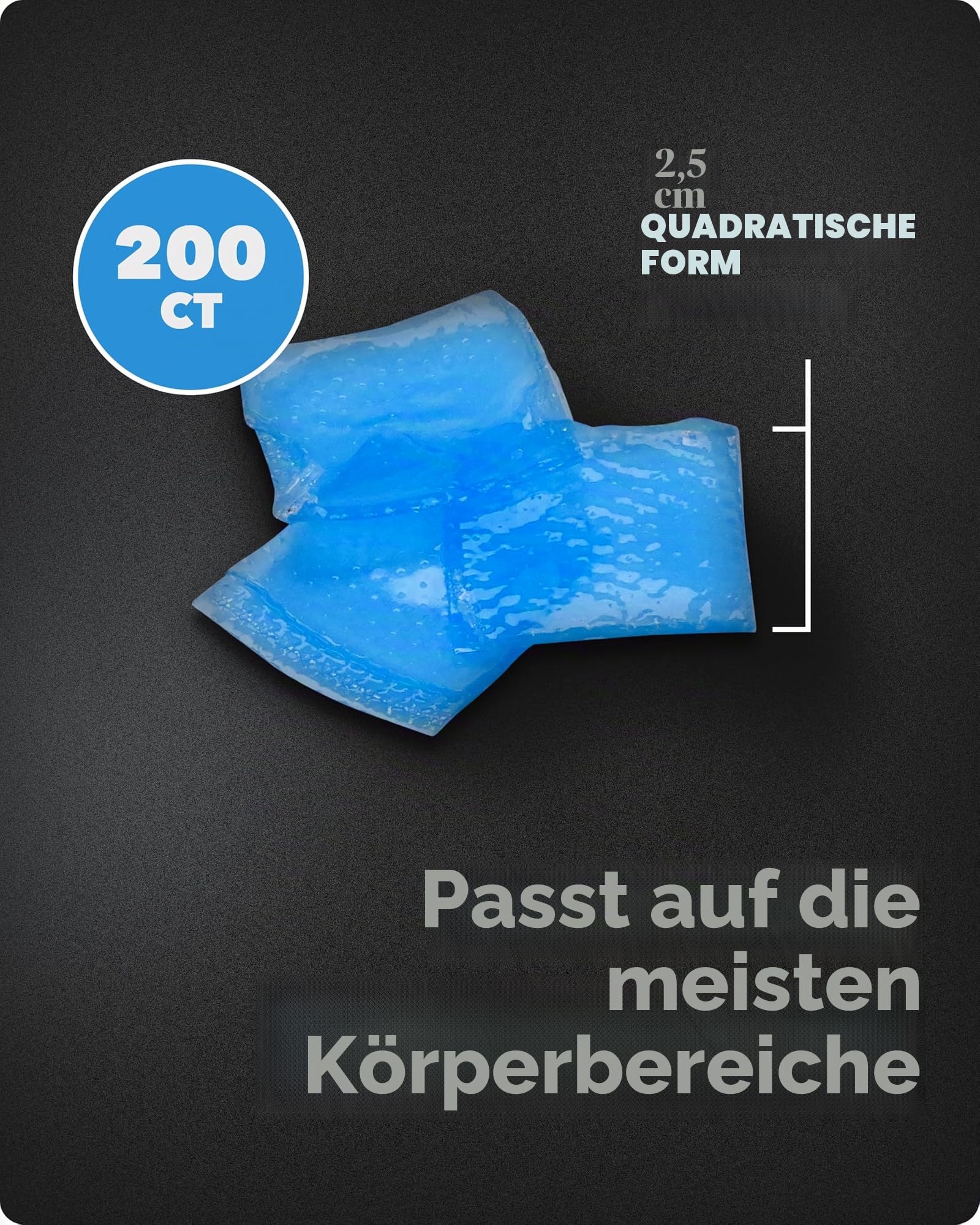 Spenco 2nd Skin 200 Gel-Quadrate (nicht steril), Blau, 2,5 cm