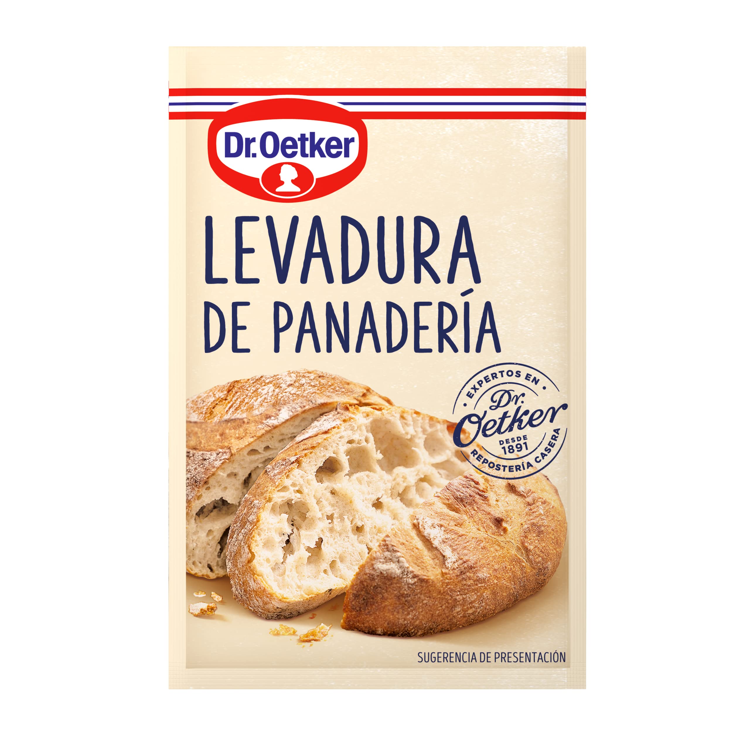 DR. OETKER Levadura de Panadería 35 g, Levadura Seca Liofilizada, Caja 5 Sobres 7g