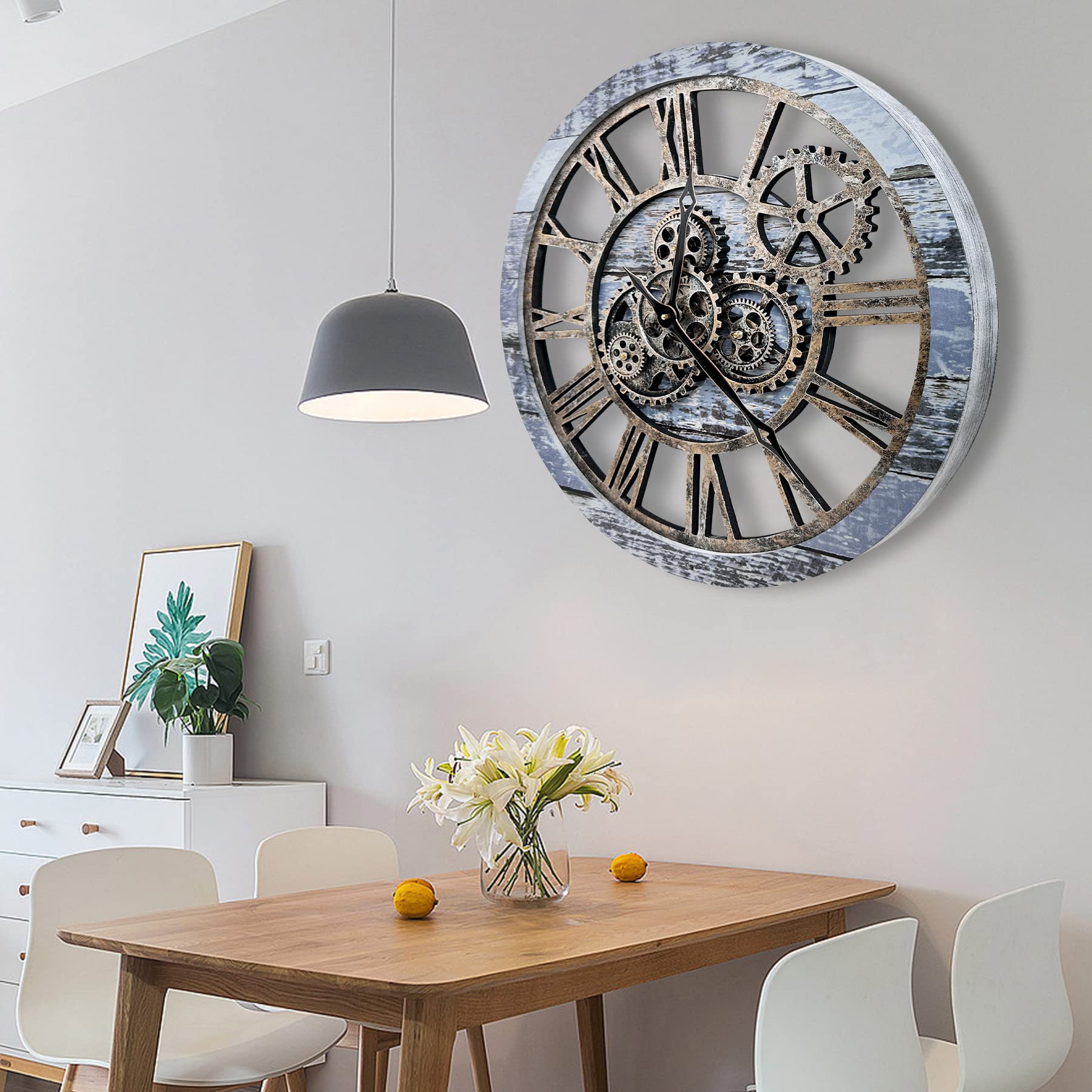 Amazon.co.jp: The B-Style 大型壁掛け時計 24インチ ムービングギア