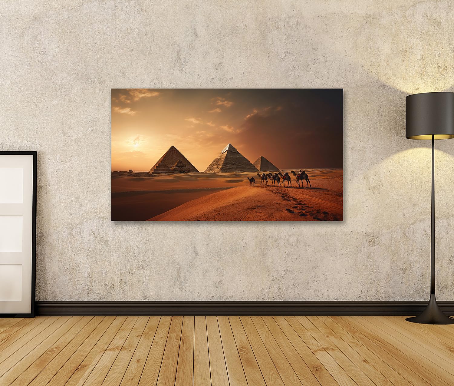 islandburner Cuadro sobre lienzo pirámides de Giza Egipto fotografía de viajes cuadros cuadros murales póster