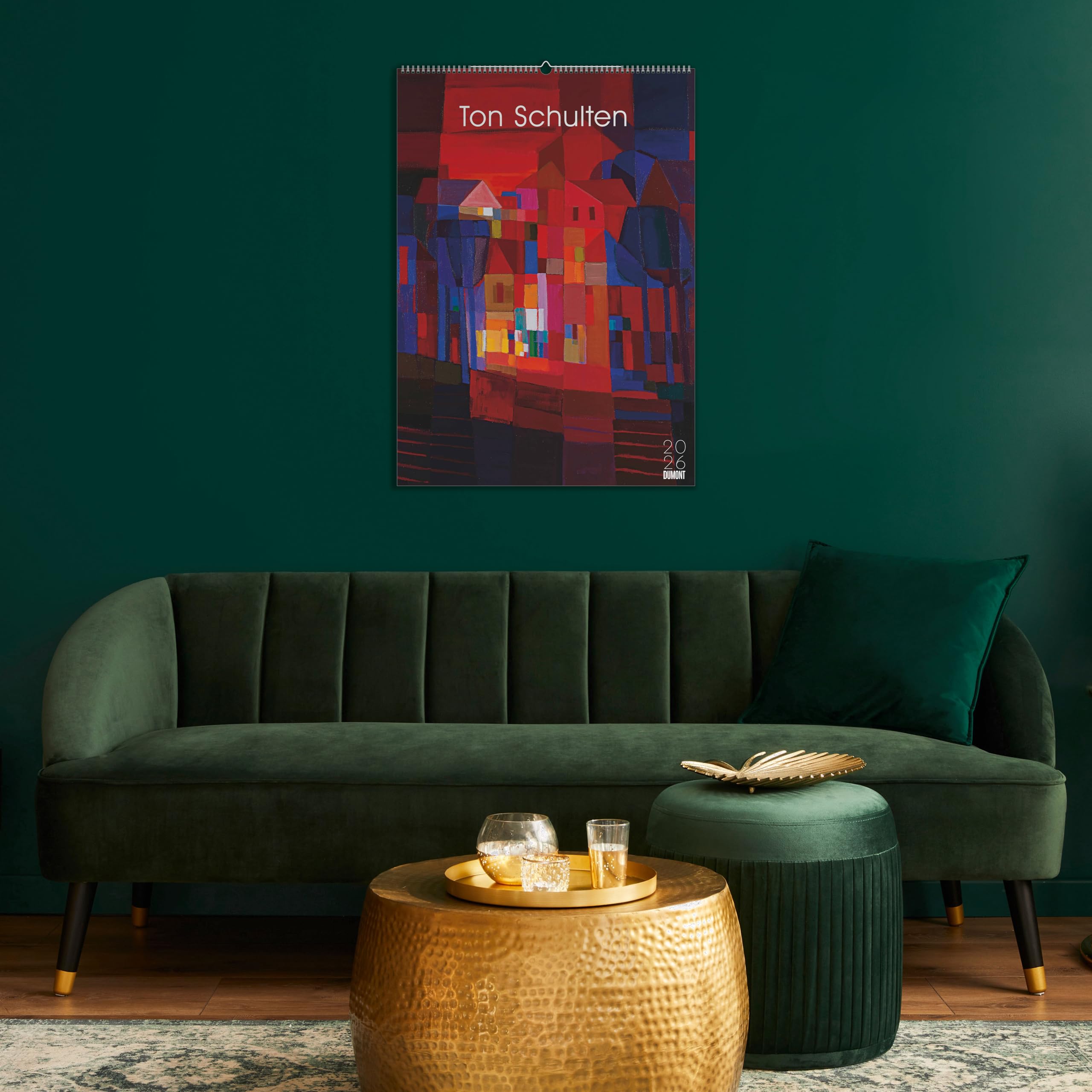 DUMONT - Ton Schulten 2026 – Kunst-Poster-Kalender 50 x 70 cm, Wandkalender mit farbenstarken Landschaftsmosaiken für Kunstliebhaber