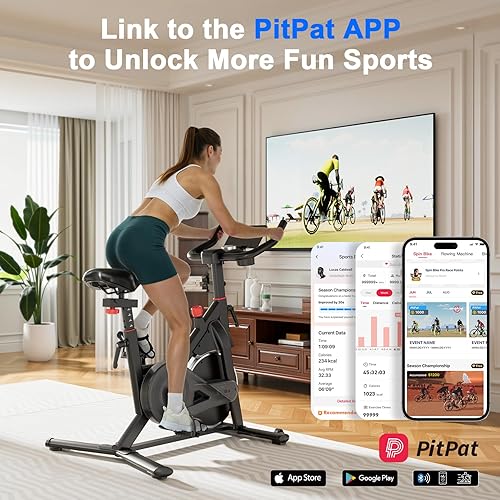 Miniatura 4 de Bicicleta de Ejercicio, Bicicleta de Ciclismo Interior con 32 Niveles de Resistencia Magnética Ajustable, Bicicleta de Ciclo con Capacidad de Peso