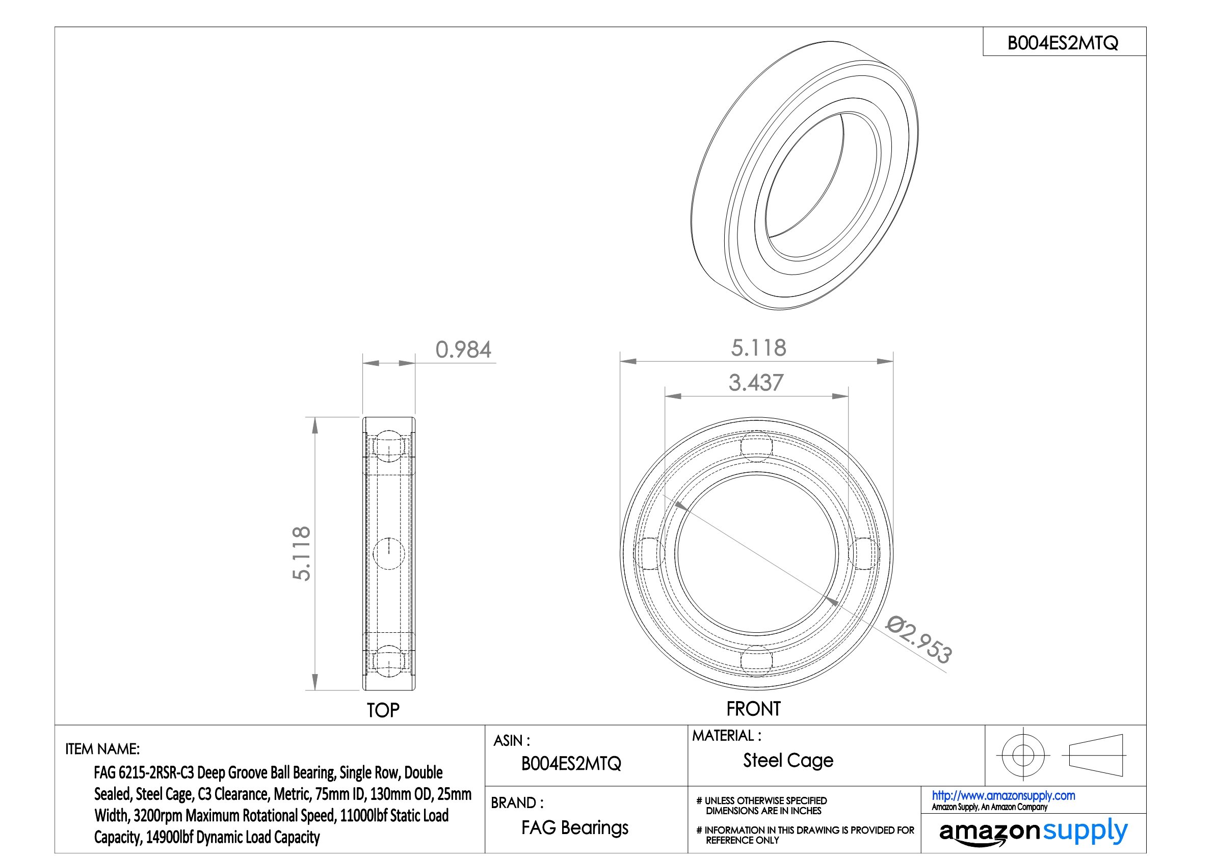 6200/C3 | Cuscinetto A Sfera Cuscinetti Radiali A Una Corona Di - Foto 6