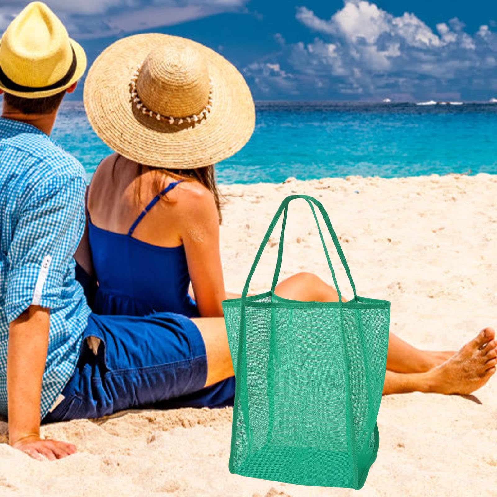 Bolsa de Playa Ligera Plegable - Malla Transpirable para Natación y Viajes