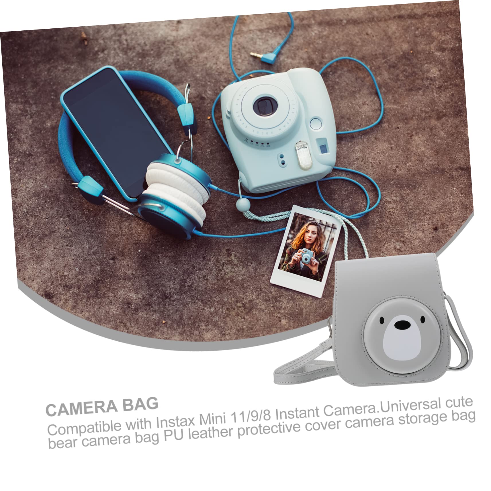 OSALADI 2pezzi Custodia Per Fotocamera Istantanea Pu Con Design Protezione Resistente Per Mini Spalla e Rimovibile e Speciali