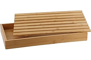 Danesco 3020215 Bamboo Bread Cutting Board with Crumb Catcher