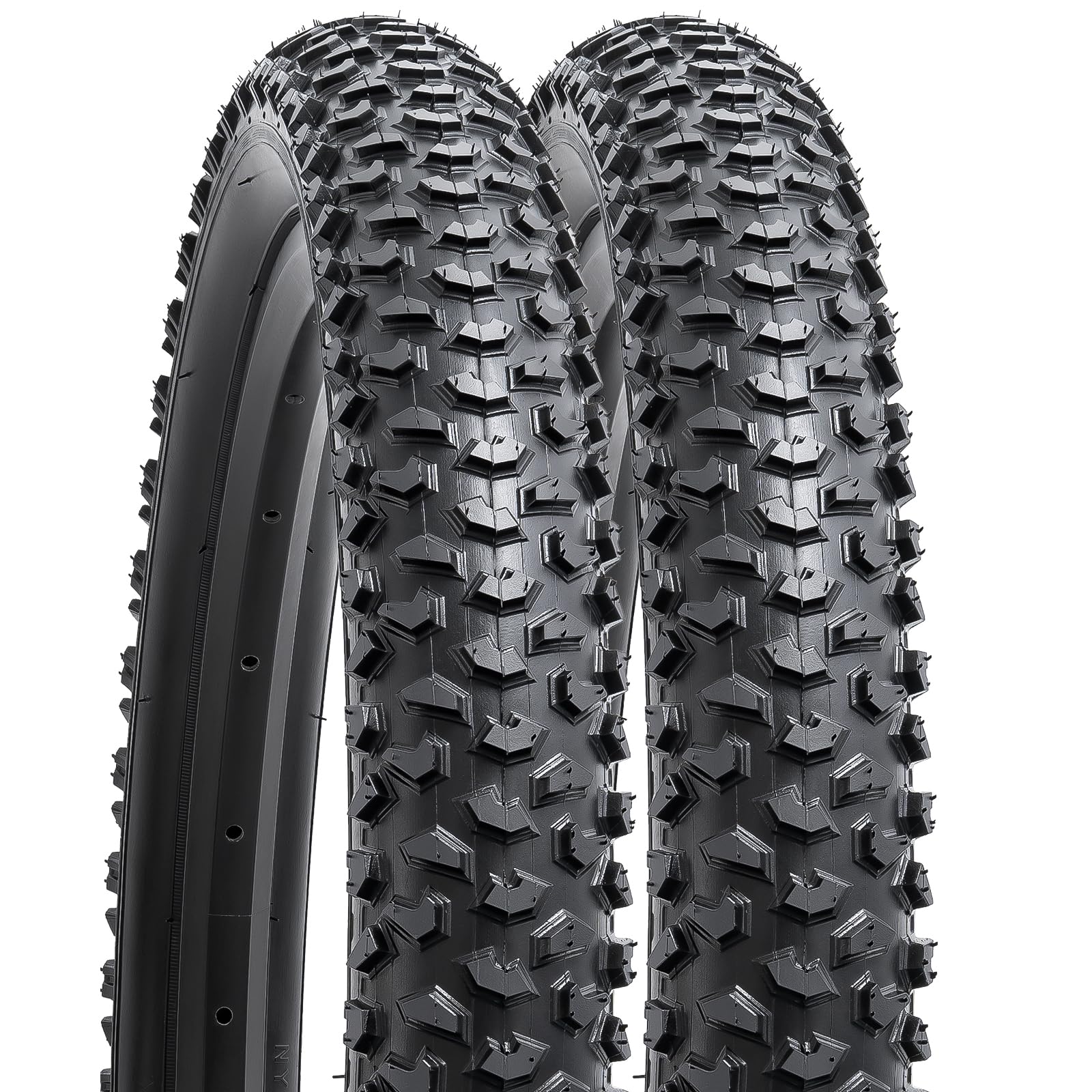 YunSCM 2PCS 20 Inch Mountain Bike Tyres 20x2.125 Tire 57-406 Compatible with Mountain Bike 20x2.10 20x2.125 20x2.15 Bicycle Tyres