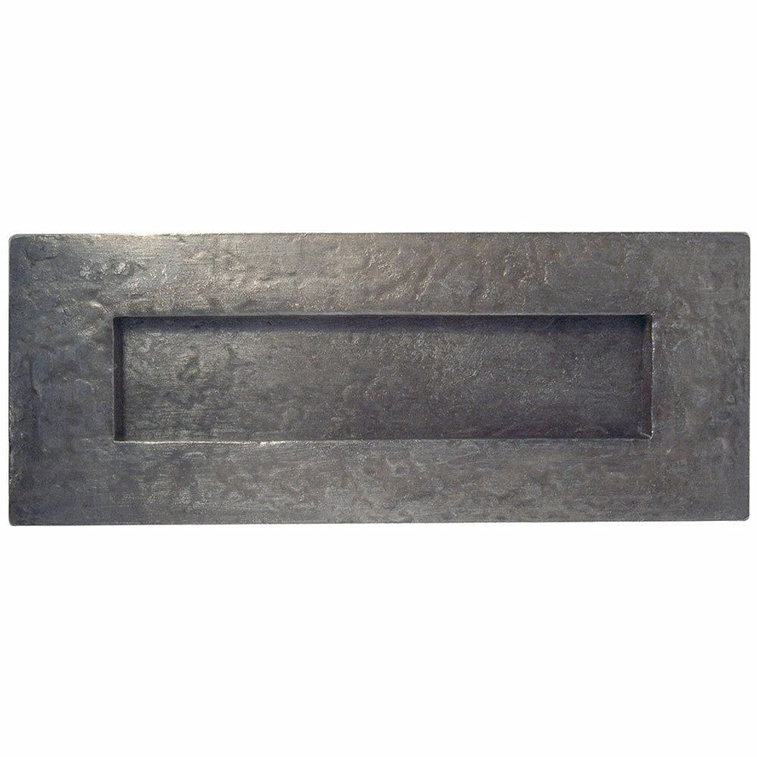 Pewter Letter Plate - Hand-Forged Cast Iron Letter Plate 260 x 80mm