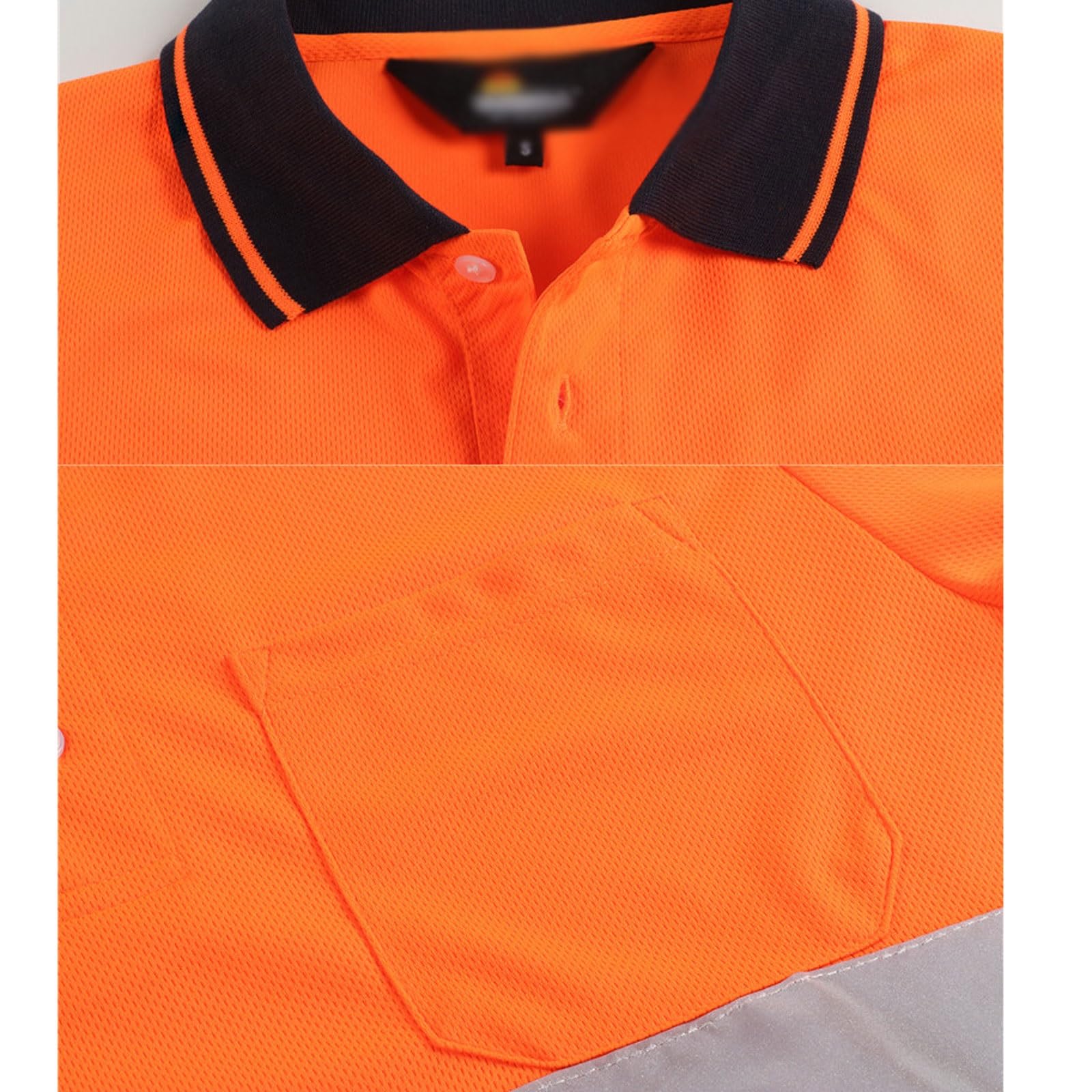 Camiseta de trabajo reflectante de alta visibilidad, manga corta de secado rápido for trabajo nocturno, camiseta de trabajo duradera. chaleco reflectante
