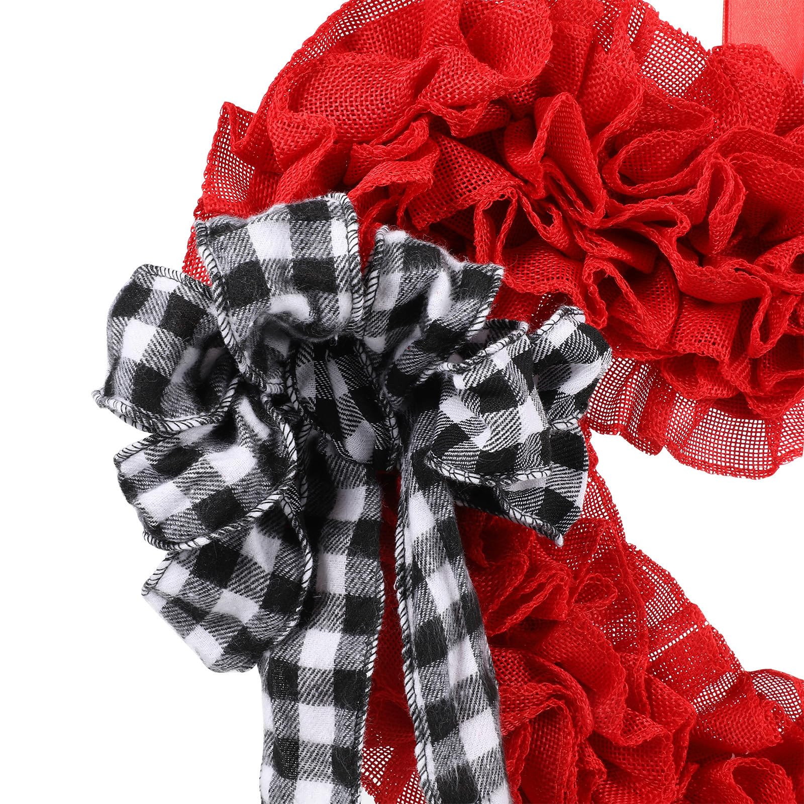 Guirnalda Colgante de Corazón de Tela para Puerta de Entrada, Decoración de San Valentín, Boda y Compromiso, Diámetro 35 Cm, Adorno Romántico para Hogar y Eventos