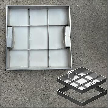 12 20 24 30 36 40 inch Septic Tank Covers, Invisible Manhole Cover and Frame, Recessed Stainless Steel Sewage Cover and Base, Embedded Outdoor and Indoor Metal Inspection Cover for Yard,Pavement39.4x