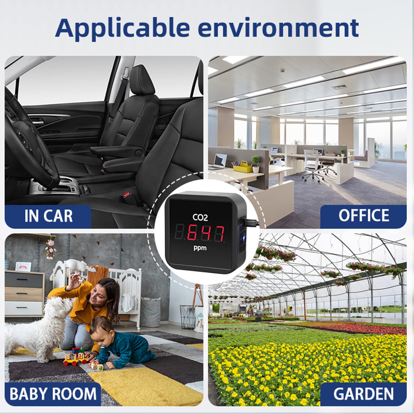 Rivelatore di per Tuya Smart Rilevatore d'aria a schermo a led Rilevatore di qualità dell'aria per umidità della temperatura Monitoraggio Home Office Car Gym ZIGBEE