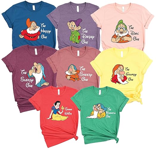 Seven Dwarfs Shirts | Customized Snow White and Seven Dwarfs Tee | Seven Dwarfs Shirts for Kids & Adults Seven Dwarfs Shirts | Customized Snow White and Seven Dwarfs Tee | Seven Dwarfs Shirts for Kids & Adults