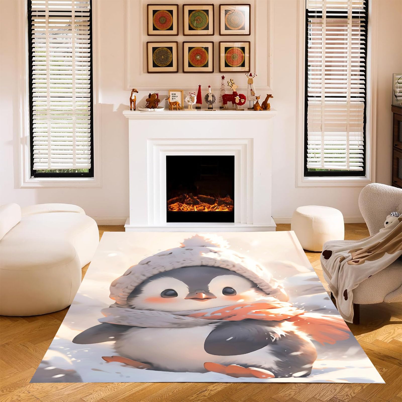 Tapis animal mignon en relief 3D amusant pour décoration de salon moderne