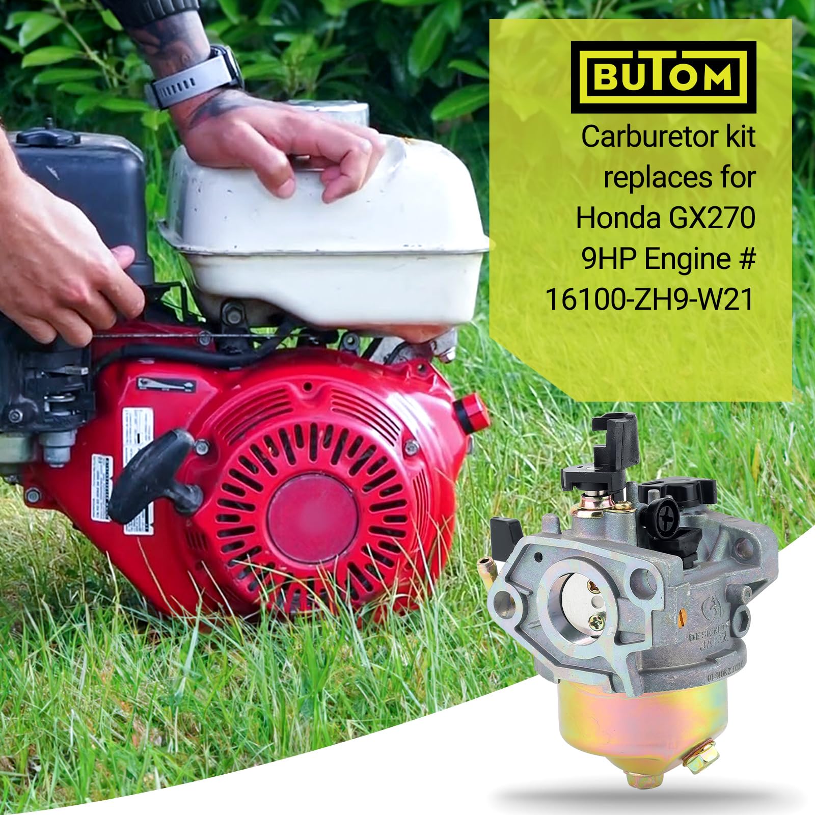 Amazon.com: Butom GX270 GX240 Carburetor for Honda GX 270 240 9HP