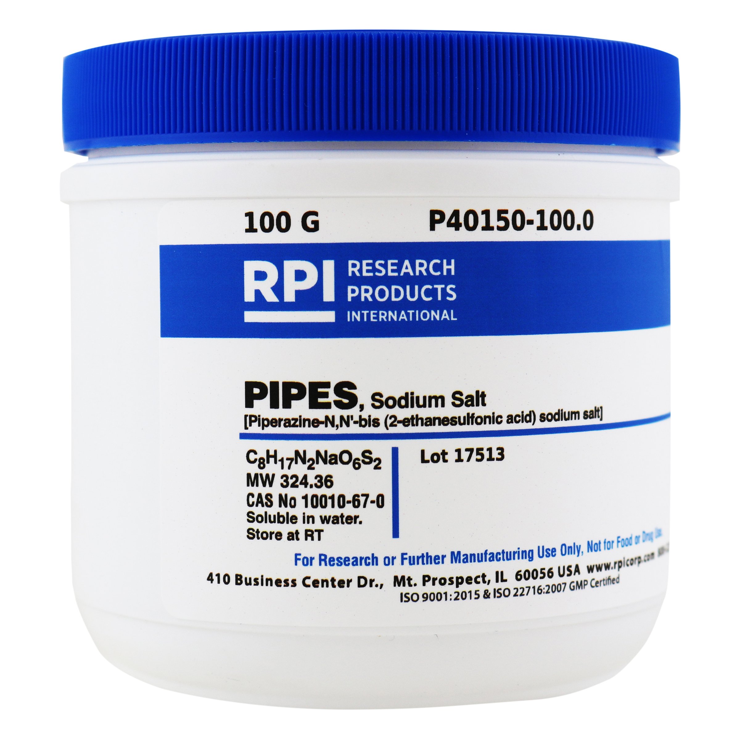 Pipes Sodium Salt [Piperazine-N,N'-bis(2-ethanesulfonic Acid) Sodium Salt], 100 Grams