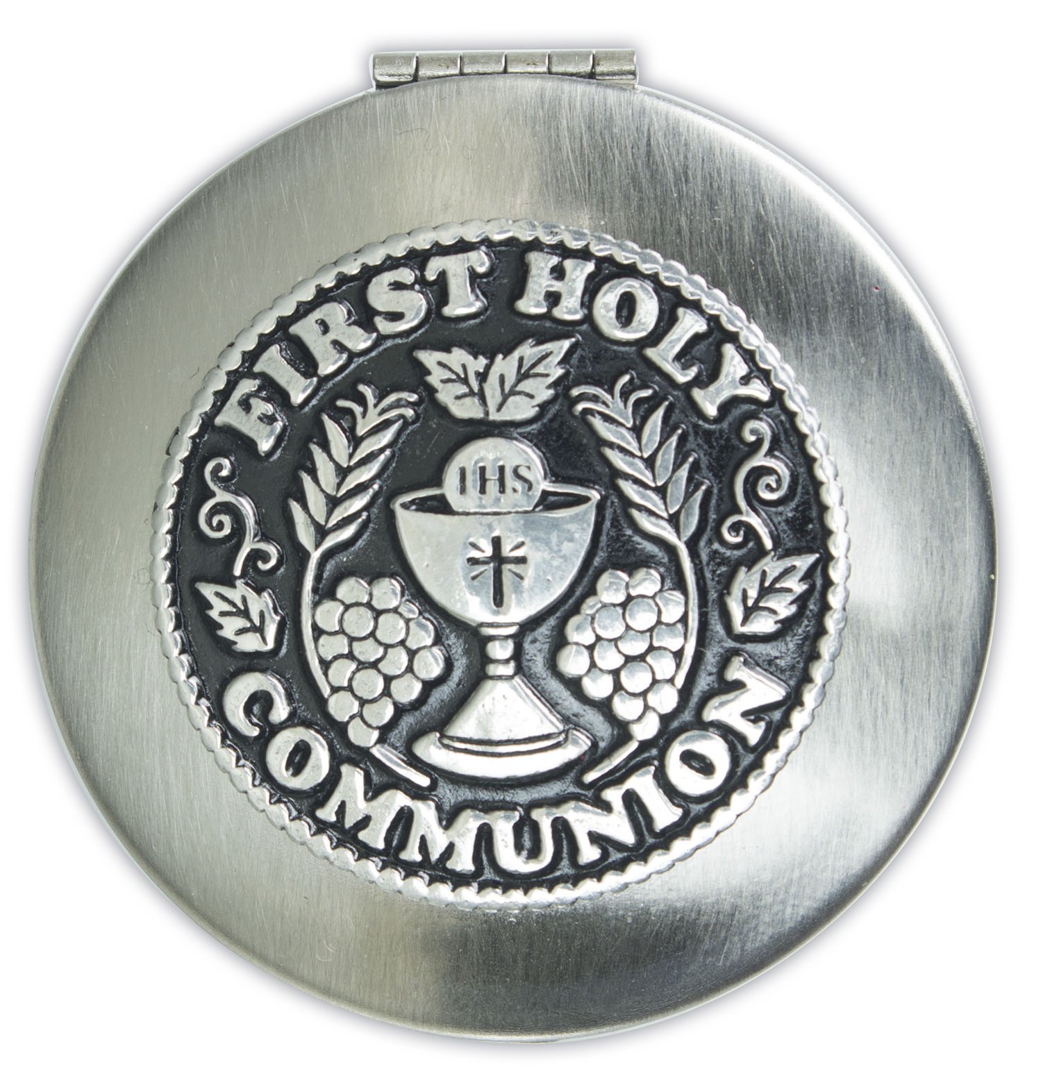 Cathedral Art First Communion Rosary Keepsake Box, Silver